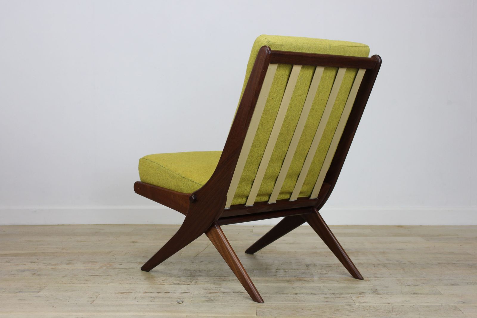 Unusual British Teak Scimitar Chair By Reyway photo furniture