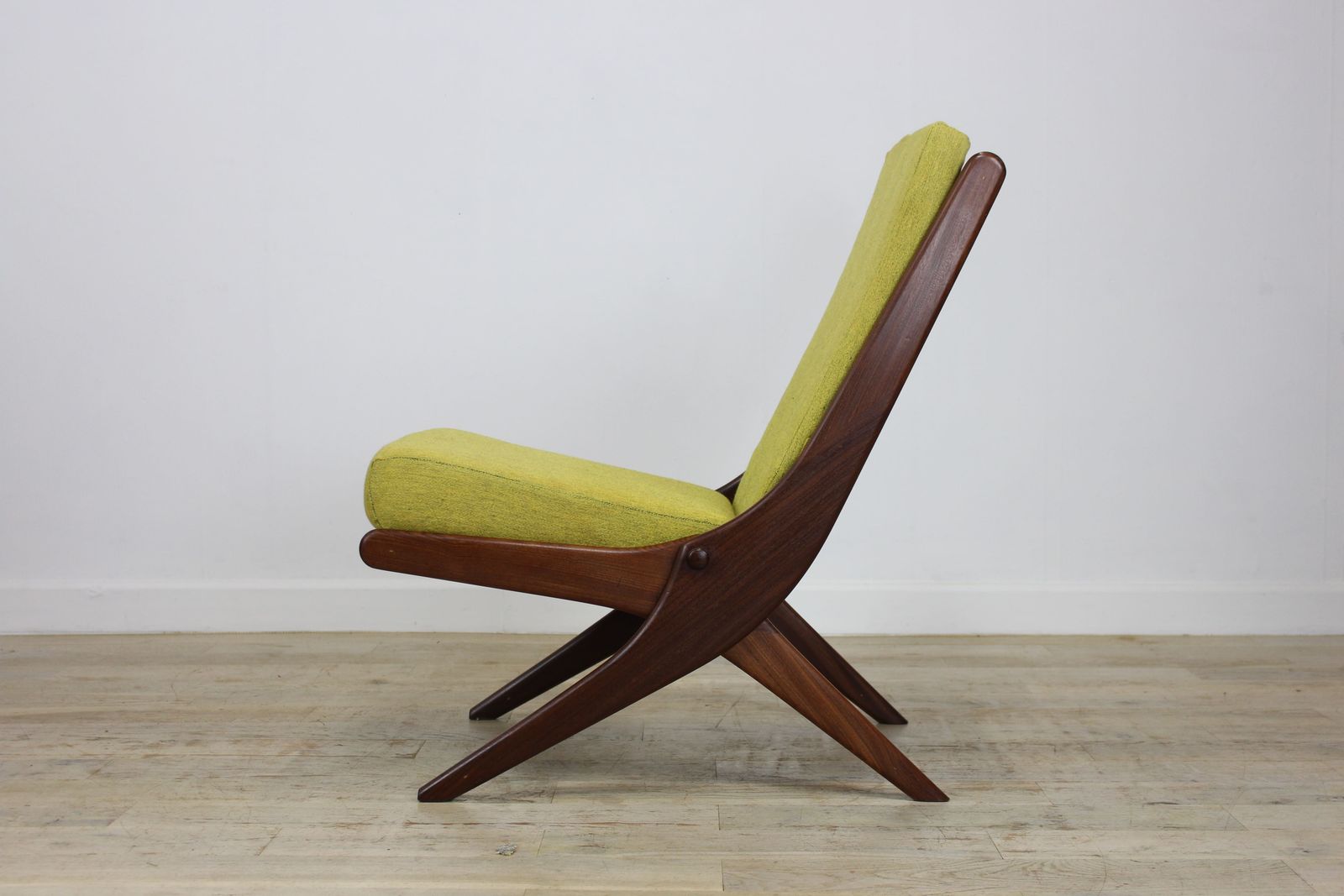Unusual British Teak Scimitar Chair By Reyway photo 475.0