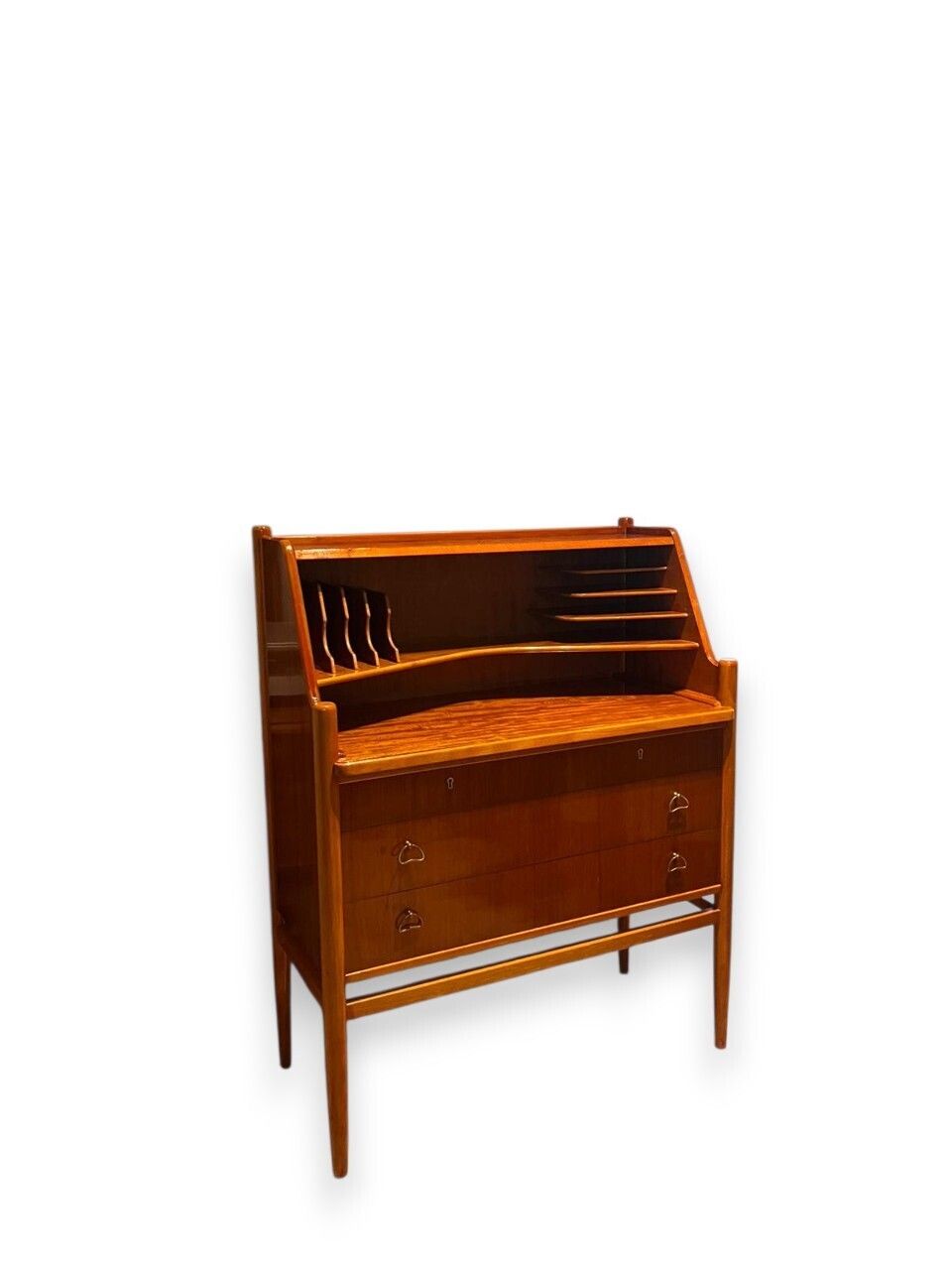 Mid Century Scandinavian Teak Secretary Bureau, 1960s photo buy