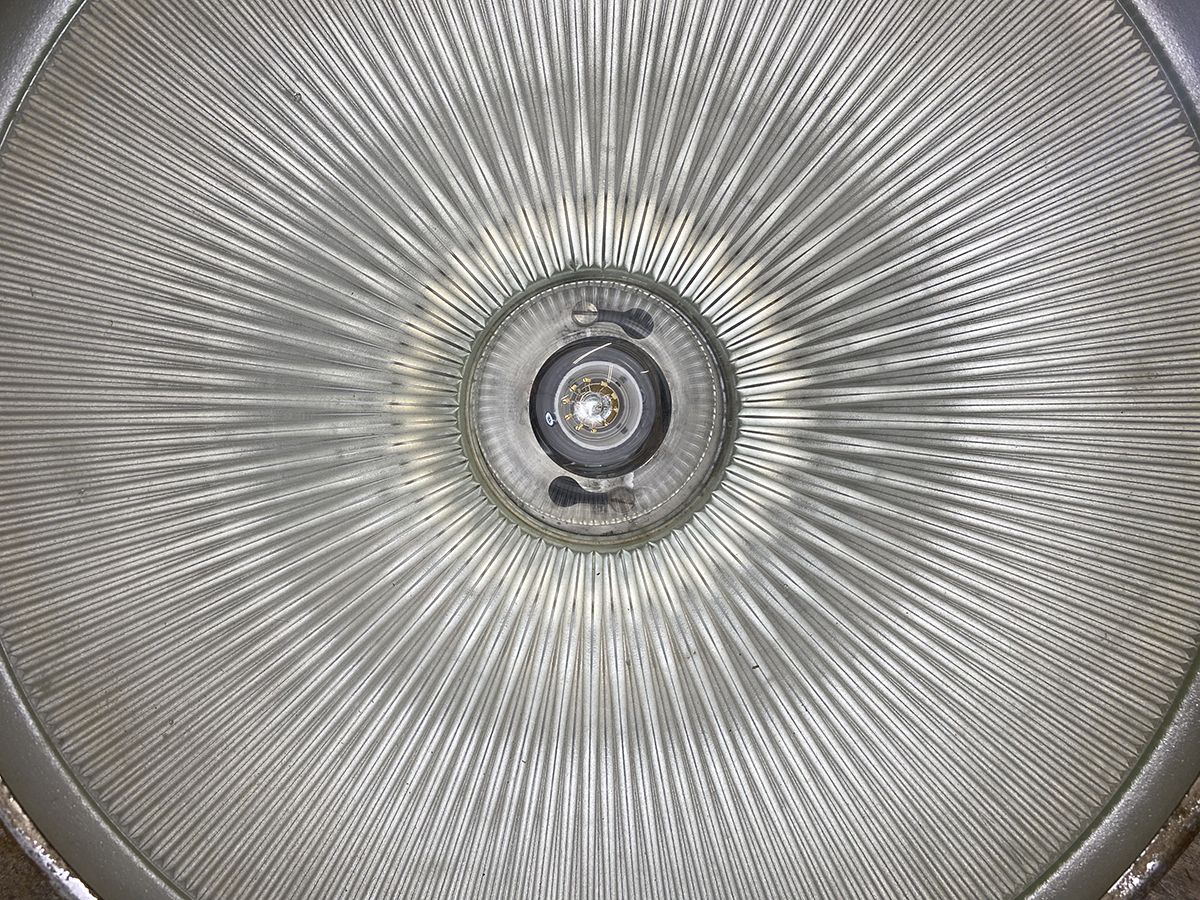 1895.0 Set Of 4 Holophane Factory Pendant Lights From France. 1930s. Rewired. photo