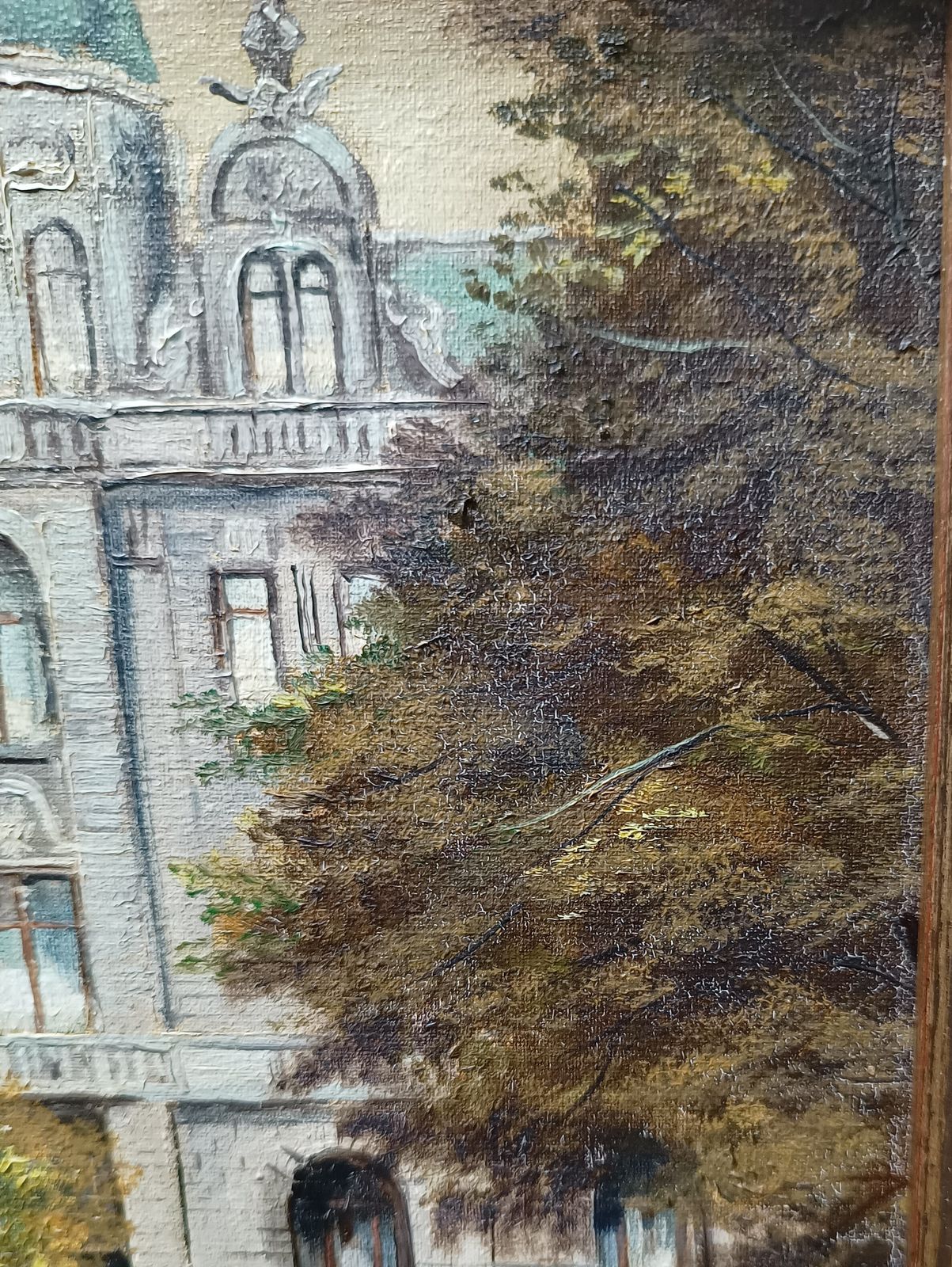 Original Oil Painting German Street Scene Signed Harry Maria Eggert. photo 200.0