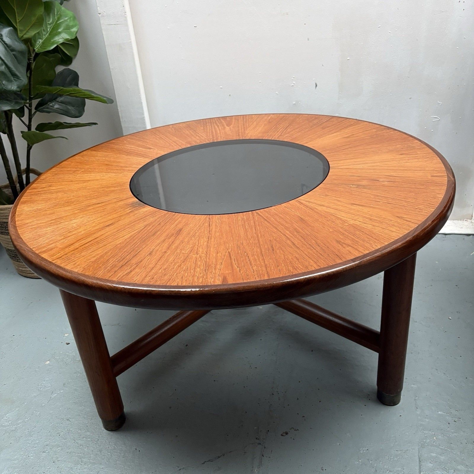 G Plan Victor Wilkins Mid Century Modern Teak & Brass Coffee Table Vintage 60s