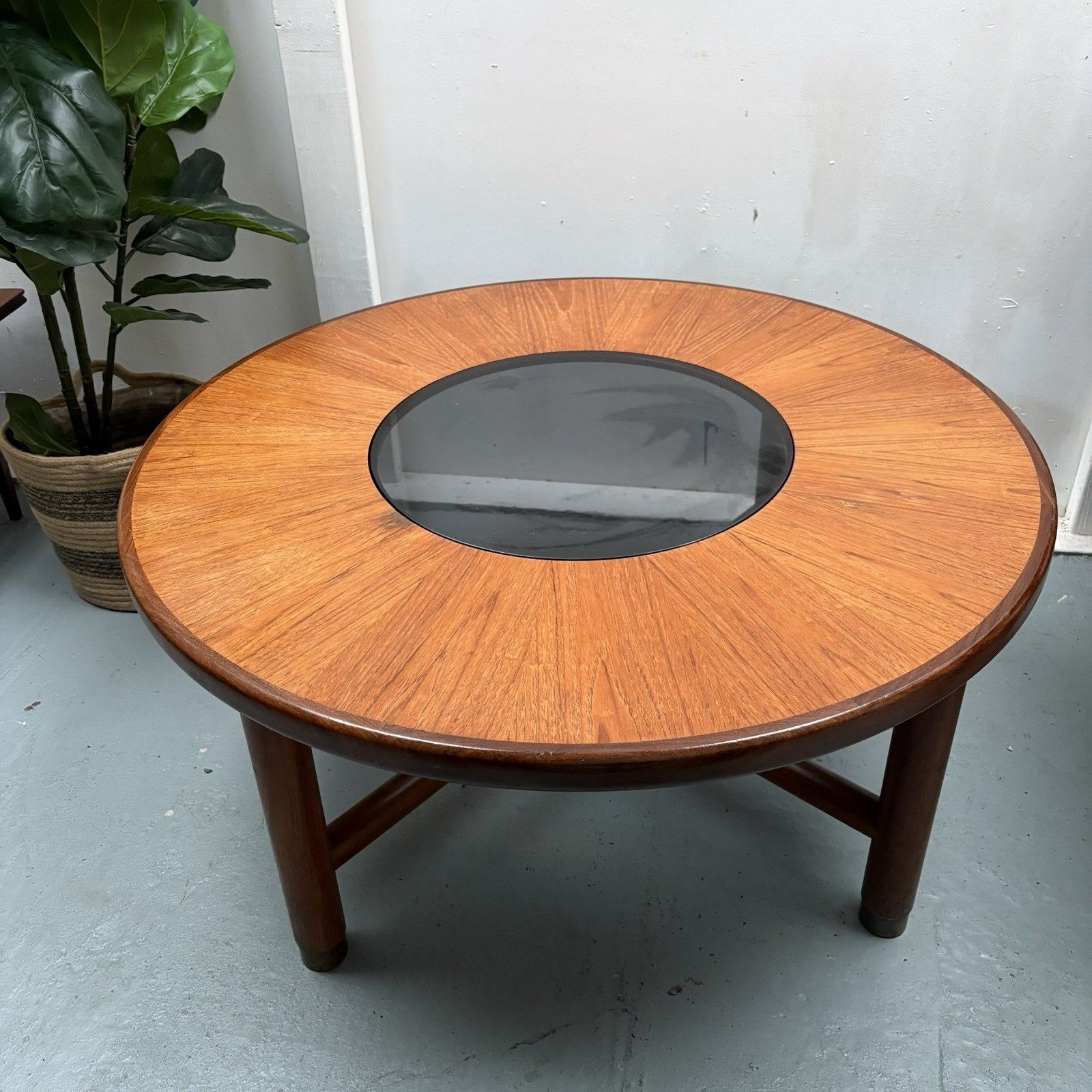 Furniture G Plan Victor Wilkins Mid Century Modern Teak & Brass Coffee Table Vintage 60s photo