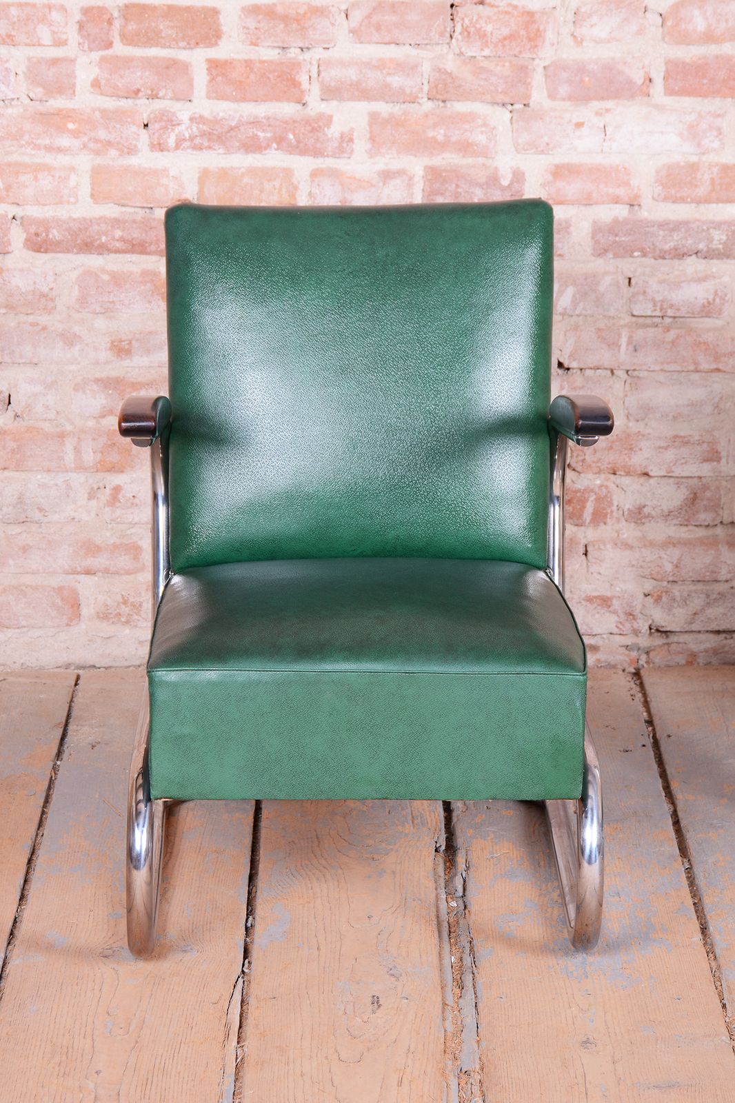 photo for sale Pair Of Restored Bauhaus Armchairs, By Mauser, Beech, Chrome, Germany, 1930s