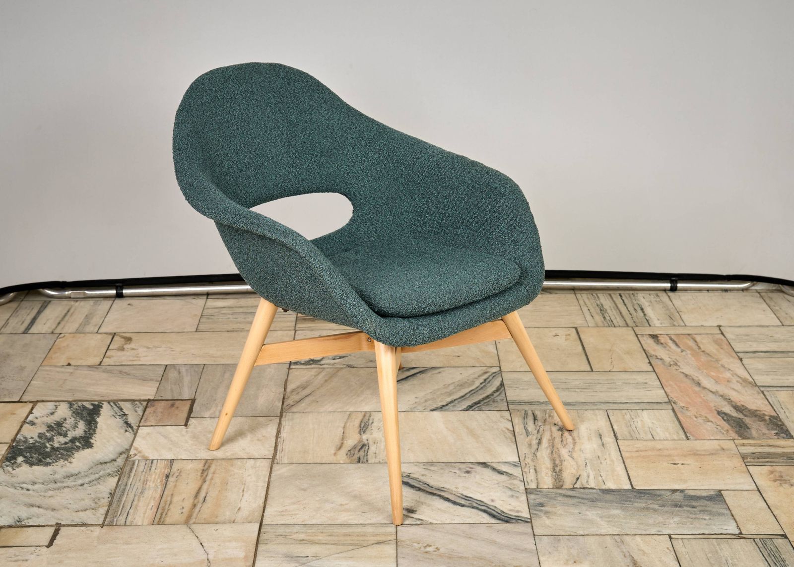 Shell Lounge Chair By Miroslav Navratil, 1960s, Czechoslovakia photo for sale