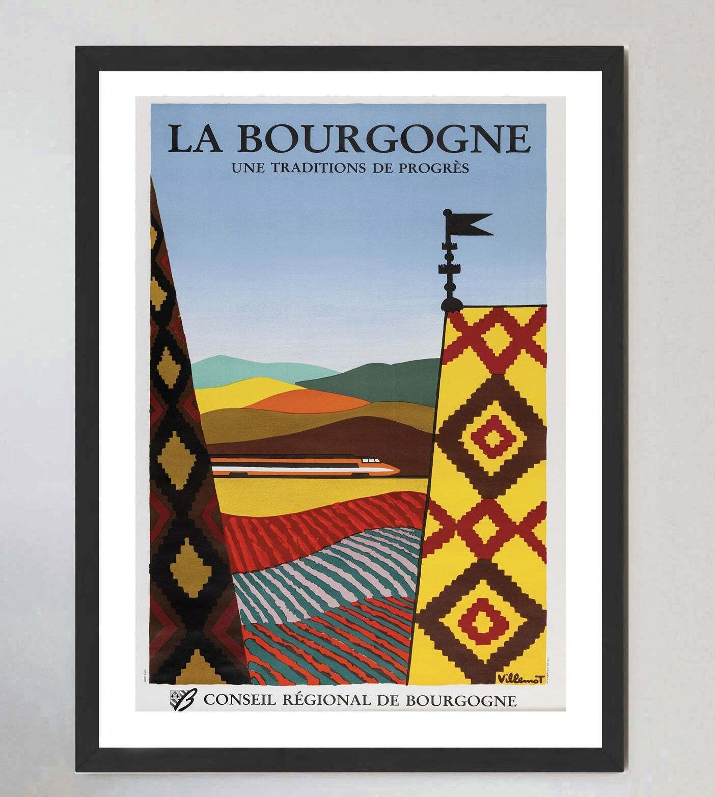 La Bourgogne   Villemot Original Vintage Poster photo furniture