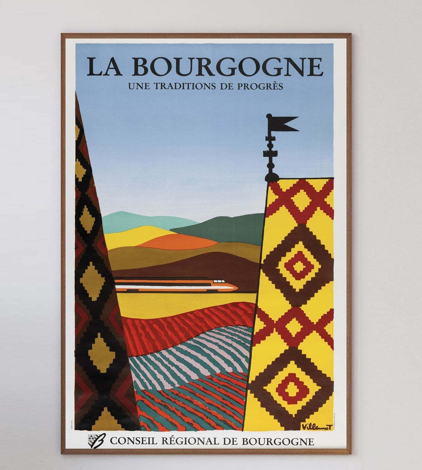 La Bourgogne   Villemot Original Vintage Poster photo 765.0