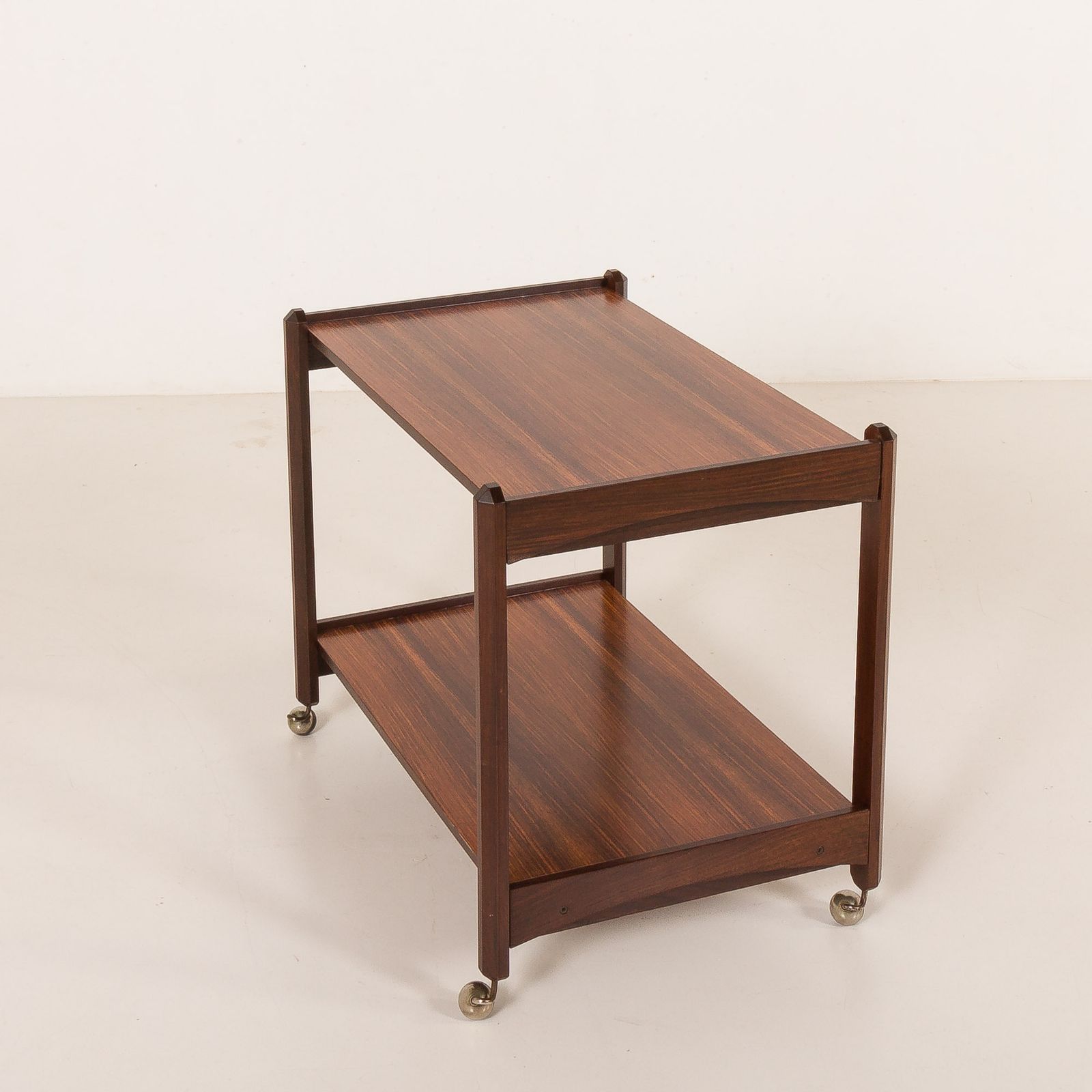 Italian Mid Century Bar Trolley, Serving Cart In Rosewood, 1960s photo 658.0