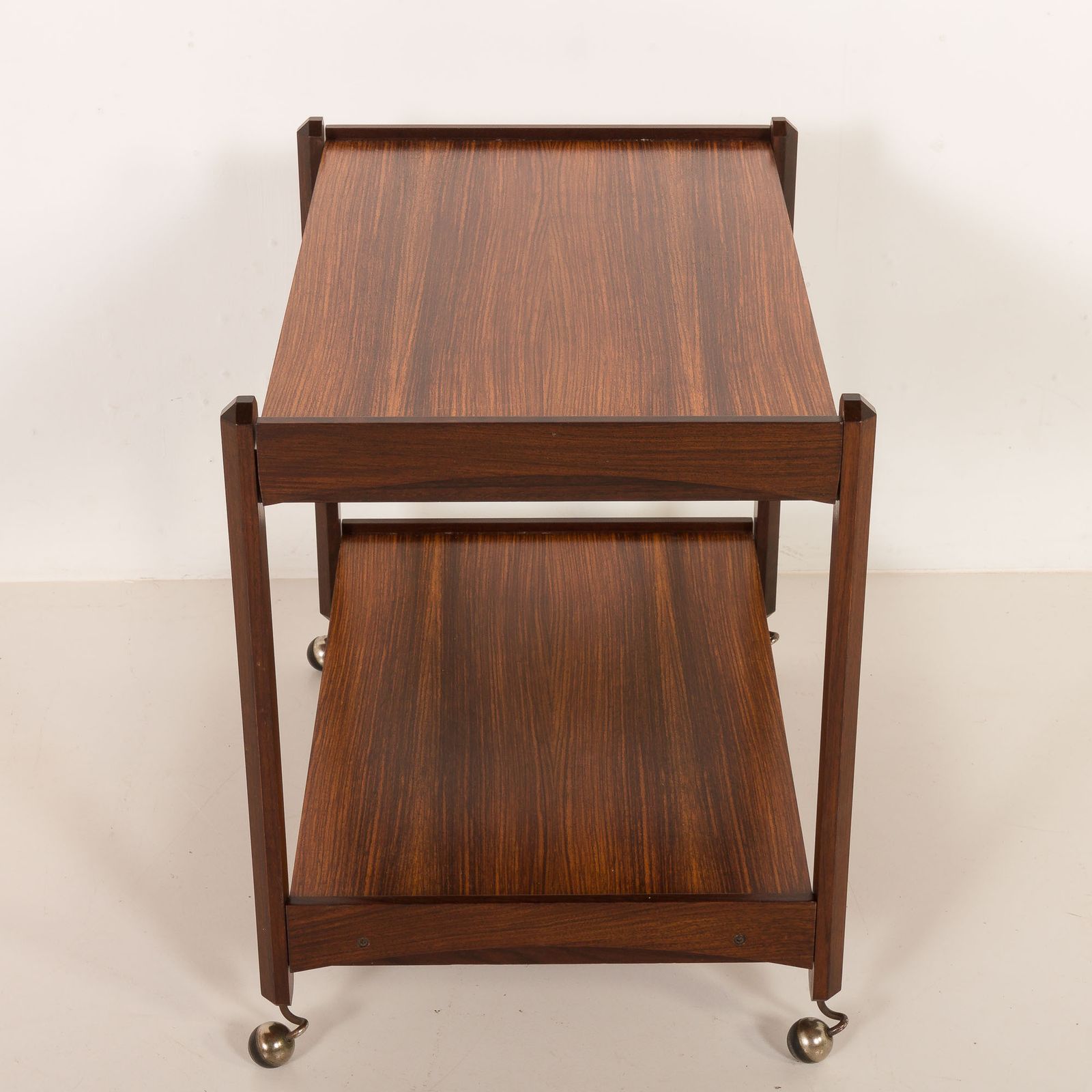 photo for sale Italian Mid Century Bar Trolley, Serving Cart In Rosewood, 1960s