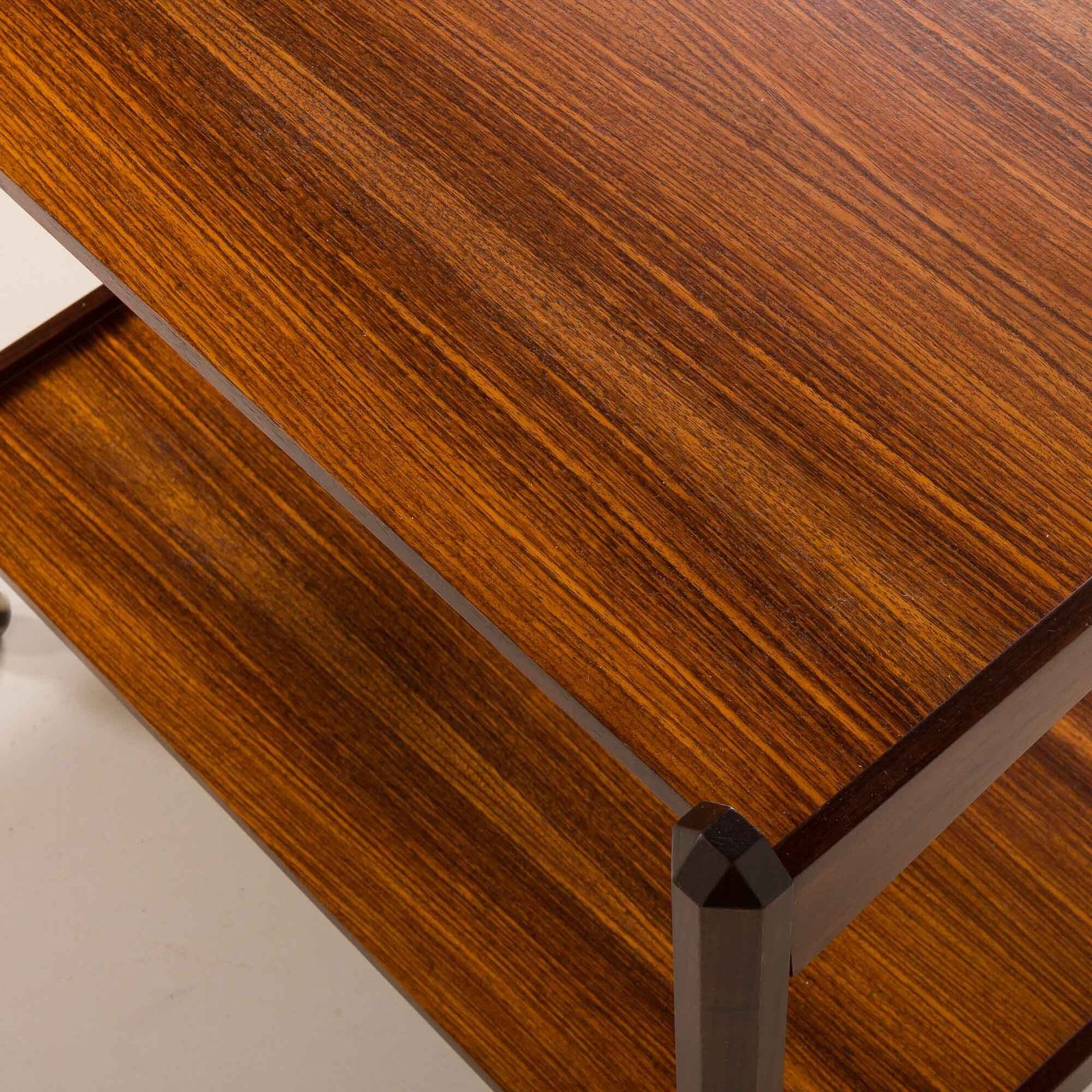 photo buy Italian Mid Century Bar Trolley, Serving Cart In Rosewood, 1960s