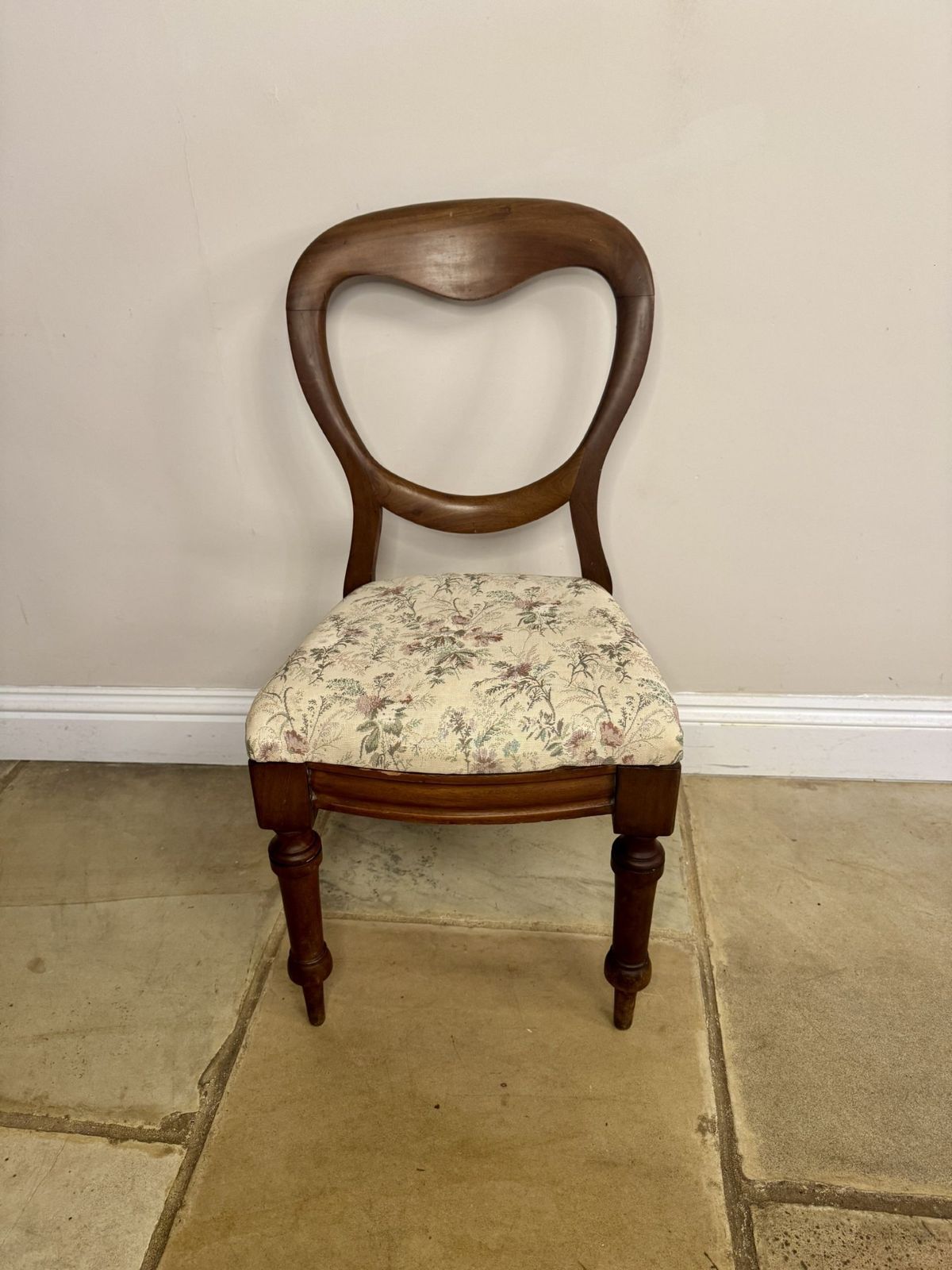 Fine Quality Set Of Six Antique Mahogany Balloon Back Dining Chairs photo for sale