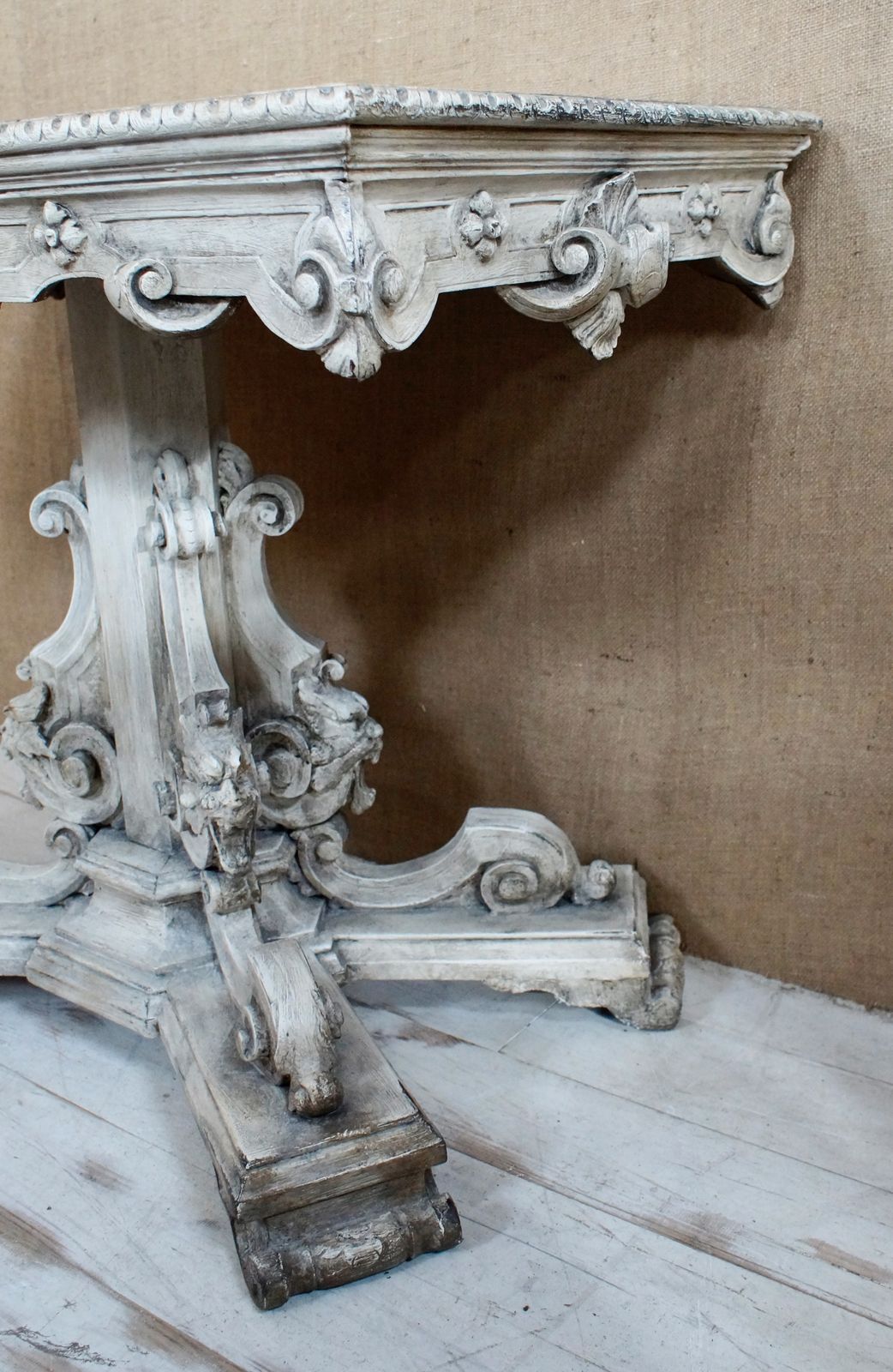 Victorian Italian Baroque Painted Faux Marble Centre Table photo for sale