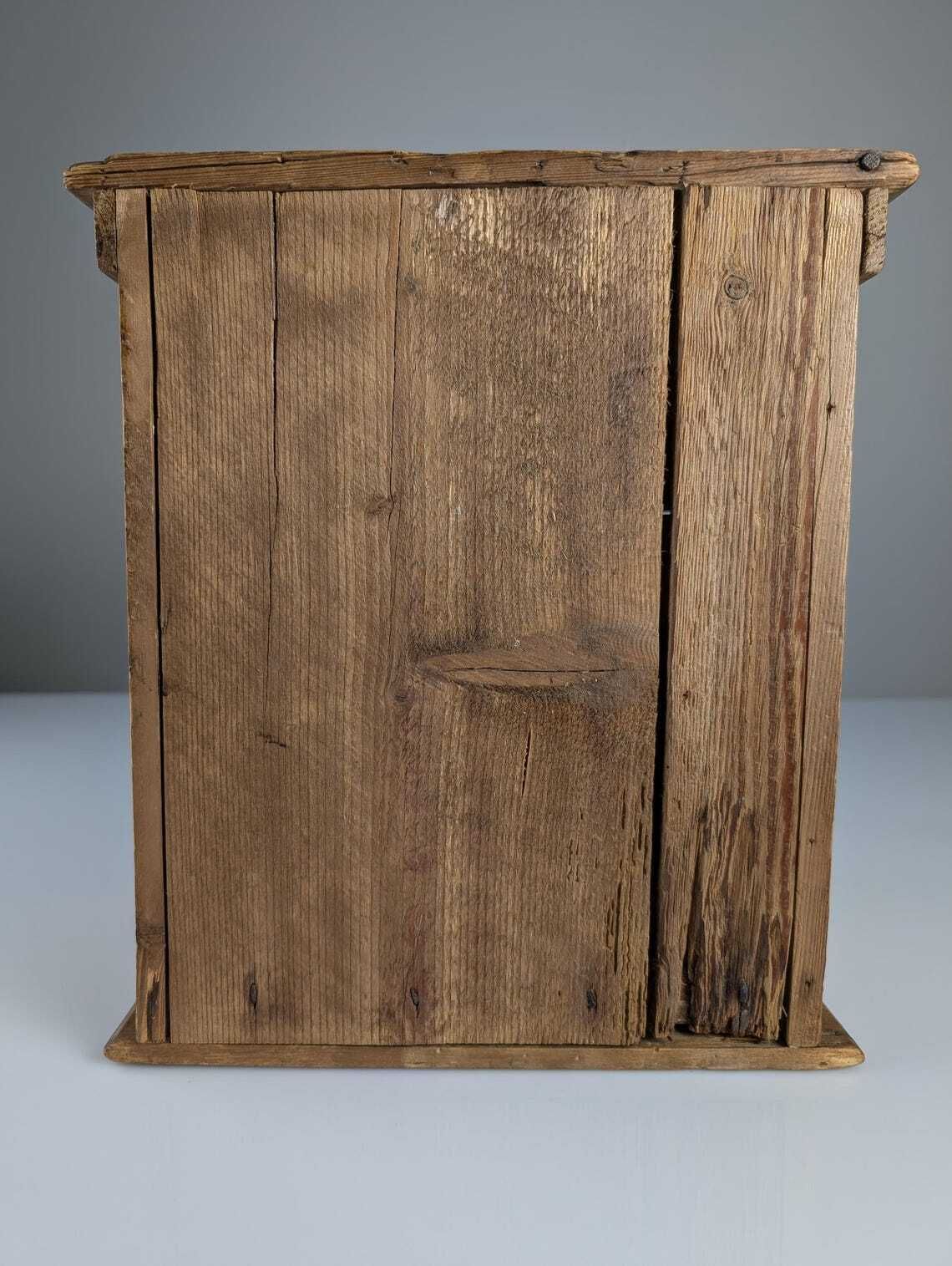 Small Rustic Primitive Apothecary Chest Of Drawers In Natural Pine 1940s photo for sale
