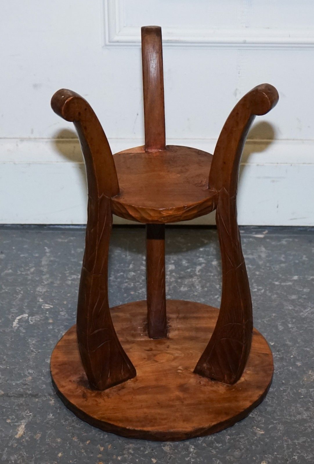 Furniture Restored 19th Century Libertys London Hand Carved Occasional Side Lamp Table photo