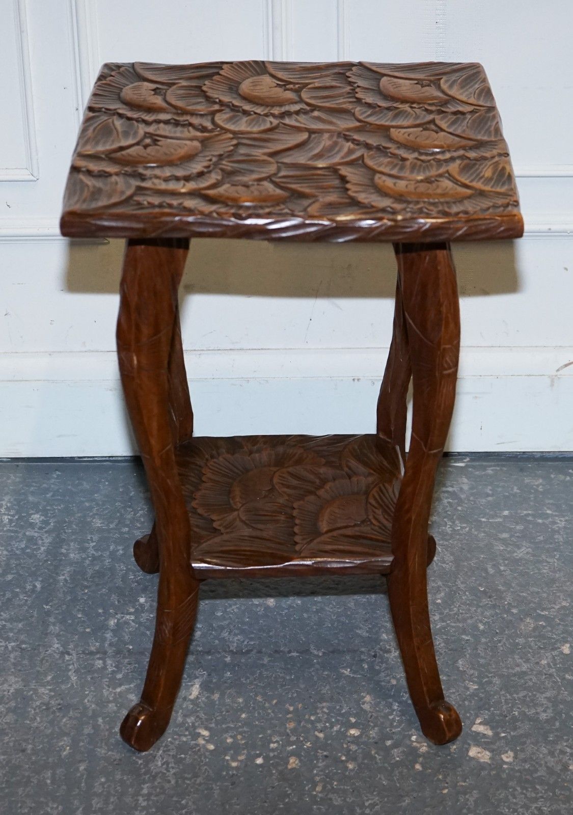 Restored 19th Century Libertys London Hand Carved Occasional Side End Lamp Table photo for sale