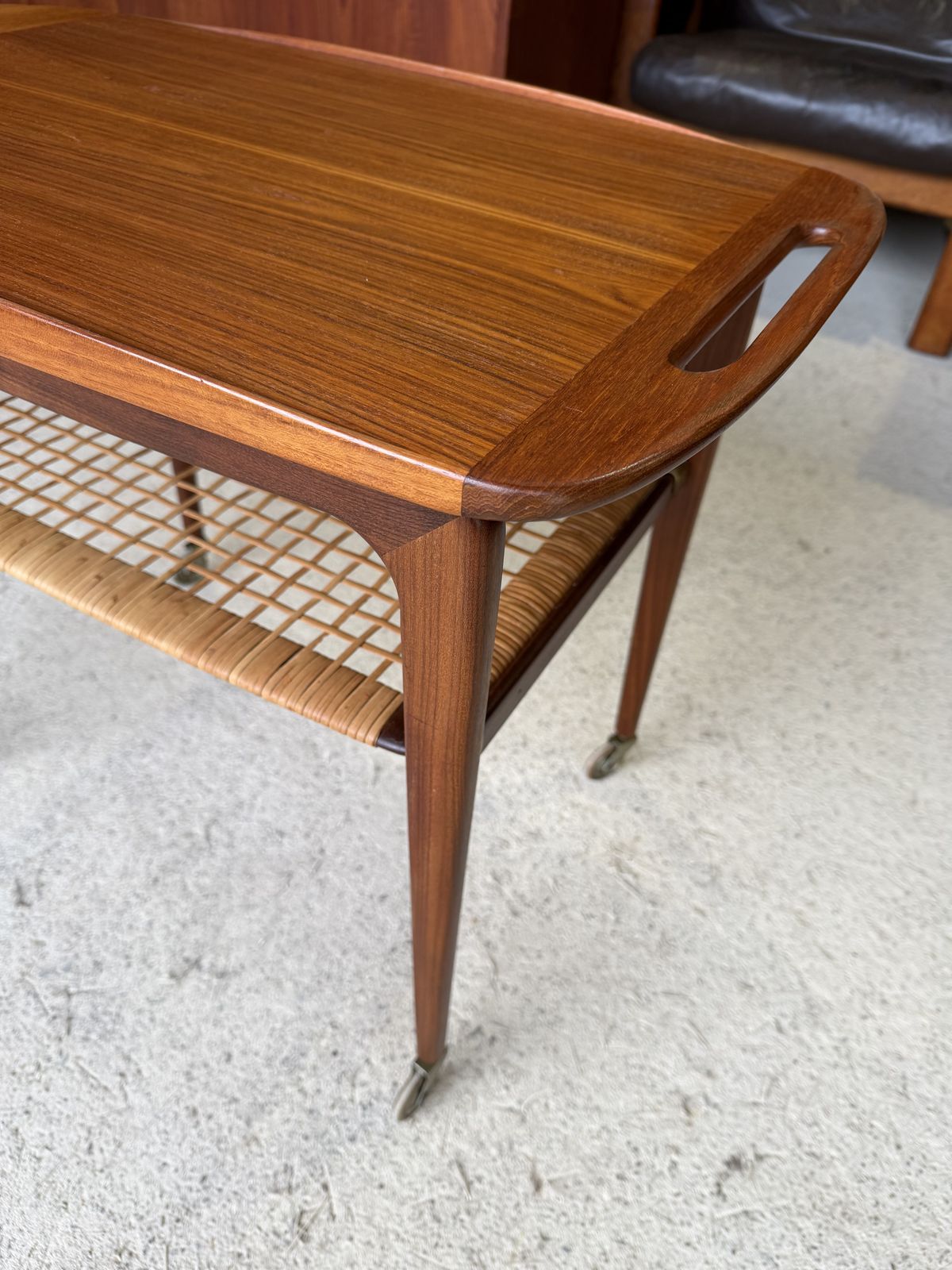 Danish Mid Century Serving Trolley By Johannes Andersen For Silkeborg C.1960s photo for sale