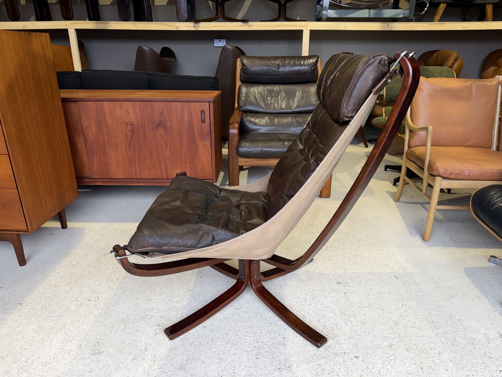photo for sale Mid Century Falcon Chair By Sigurd Ressell For Vatne Mobel Norway