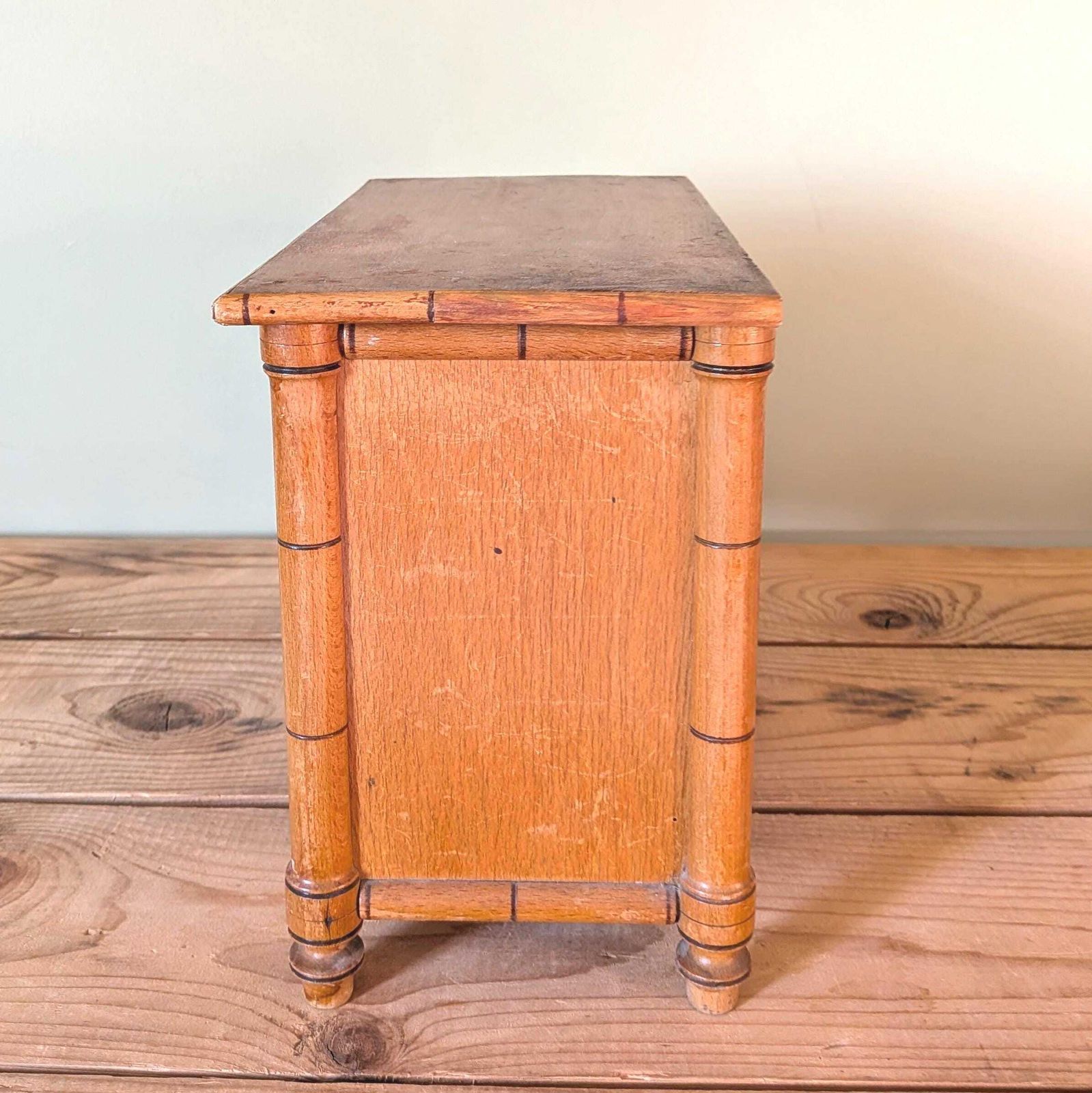 An Antique French Miniature Chest Of Drawers Possibly An Apprentice Piece C1900 photo vinterior
