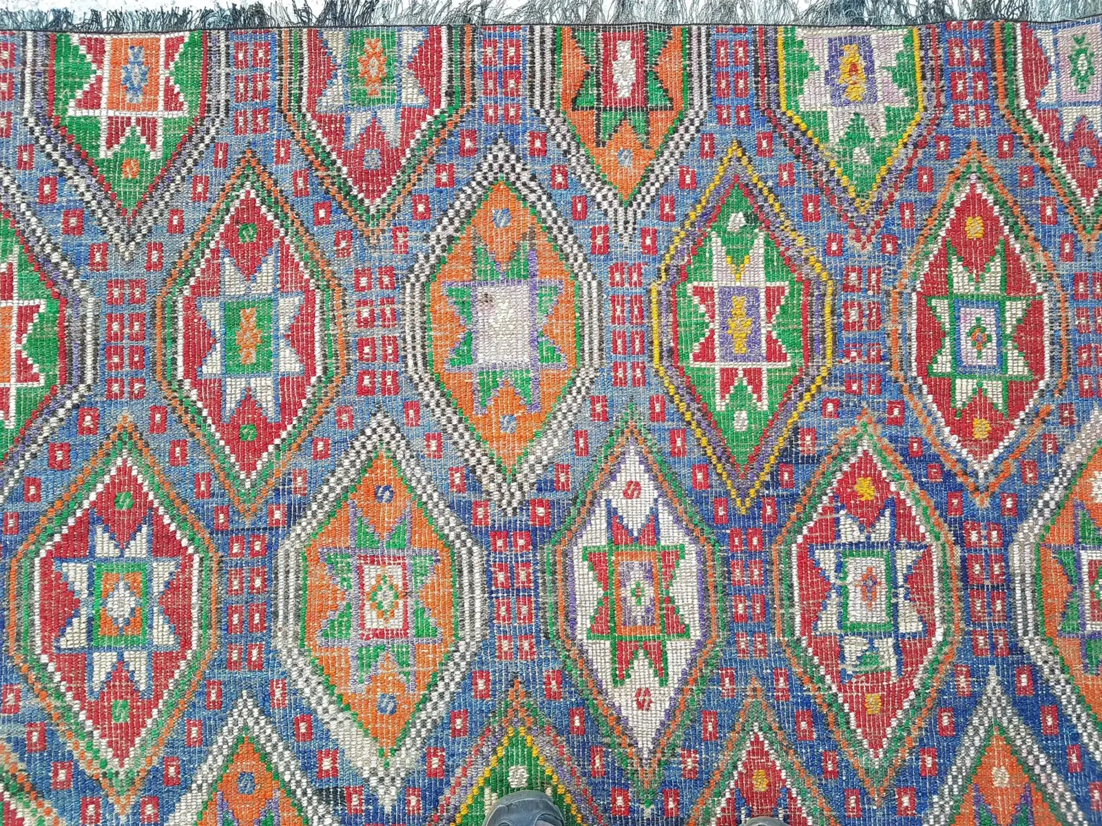 photo furniture Turkish Jajim Kilim Rug 6'1" X 7'5"