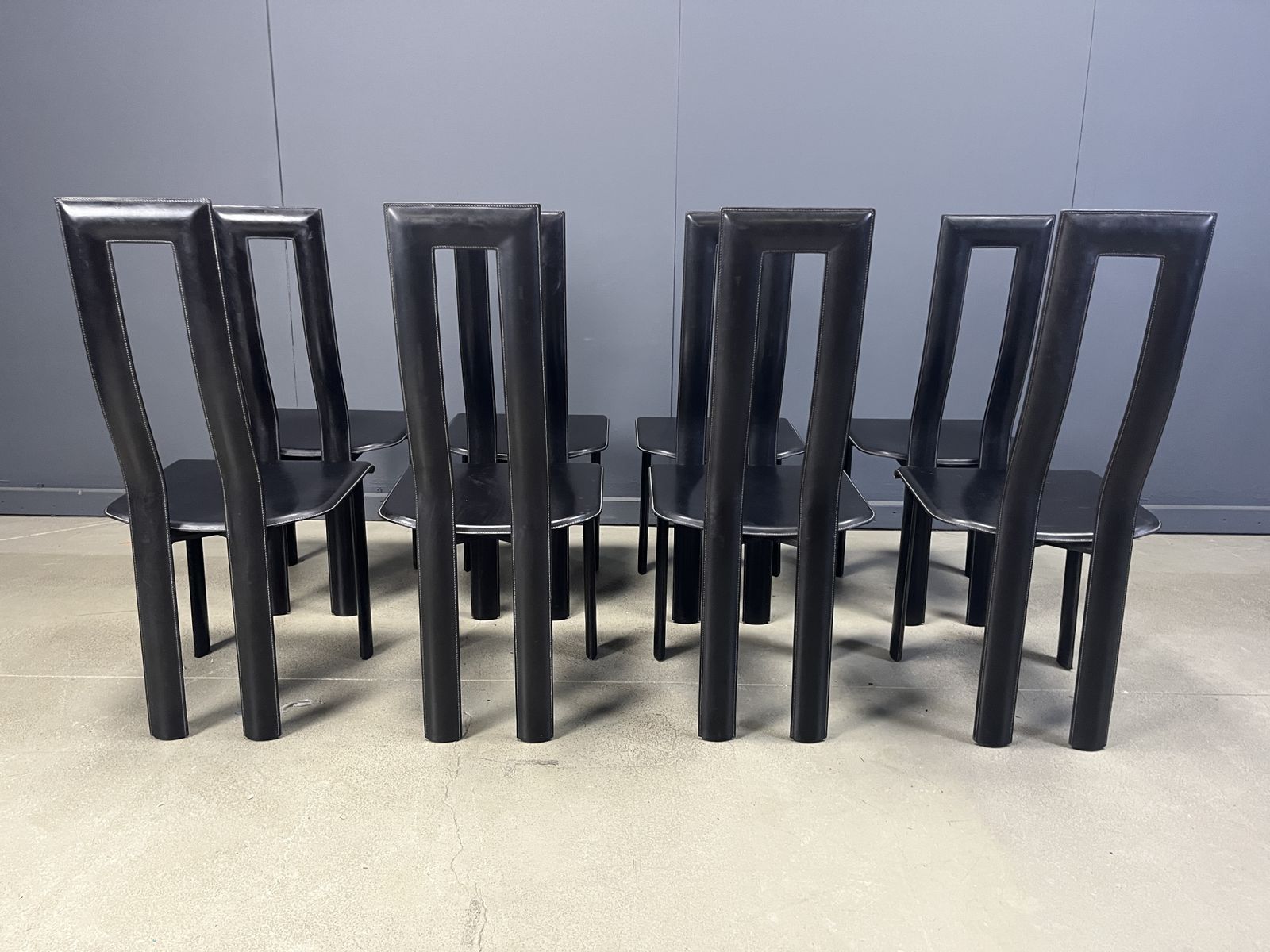 Italian Model Regia Dining Chairs By Antonello Mosca For Ycami, 1980s, Set Of 8 photo Furniture