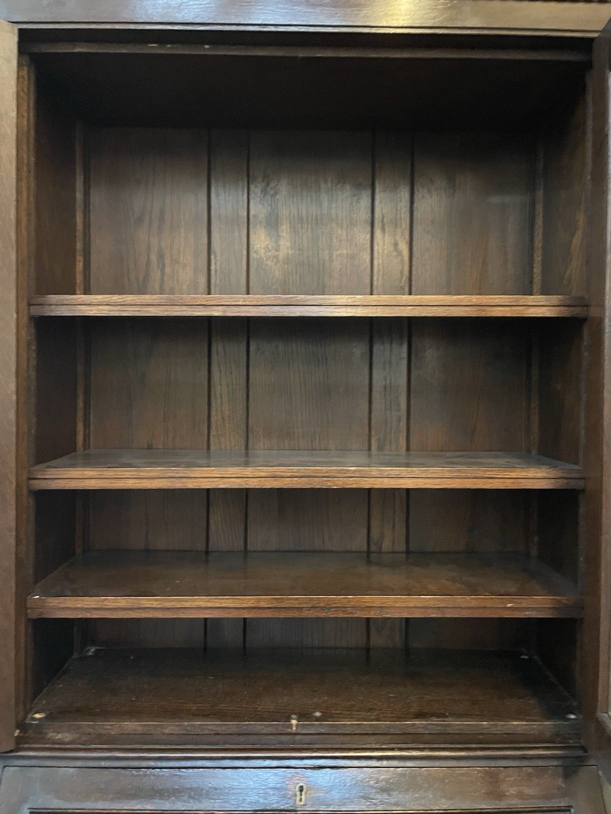 Late Edwardian, Dark Oak Secretary Bureau Bookcase, With Adjustable Shelves. photo buy