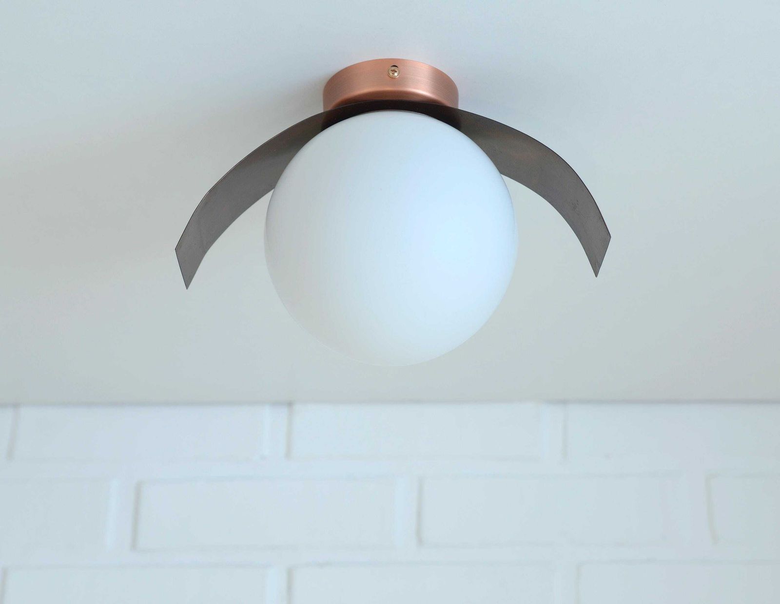 Vintage Wall Lamps / 1 Of 4 / Brutalist Sconces / Copper Ceiling Light / Mid Century Sputnik Light Fixture / Yugoslavia 1970's / photo furniture