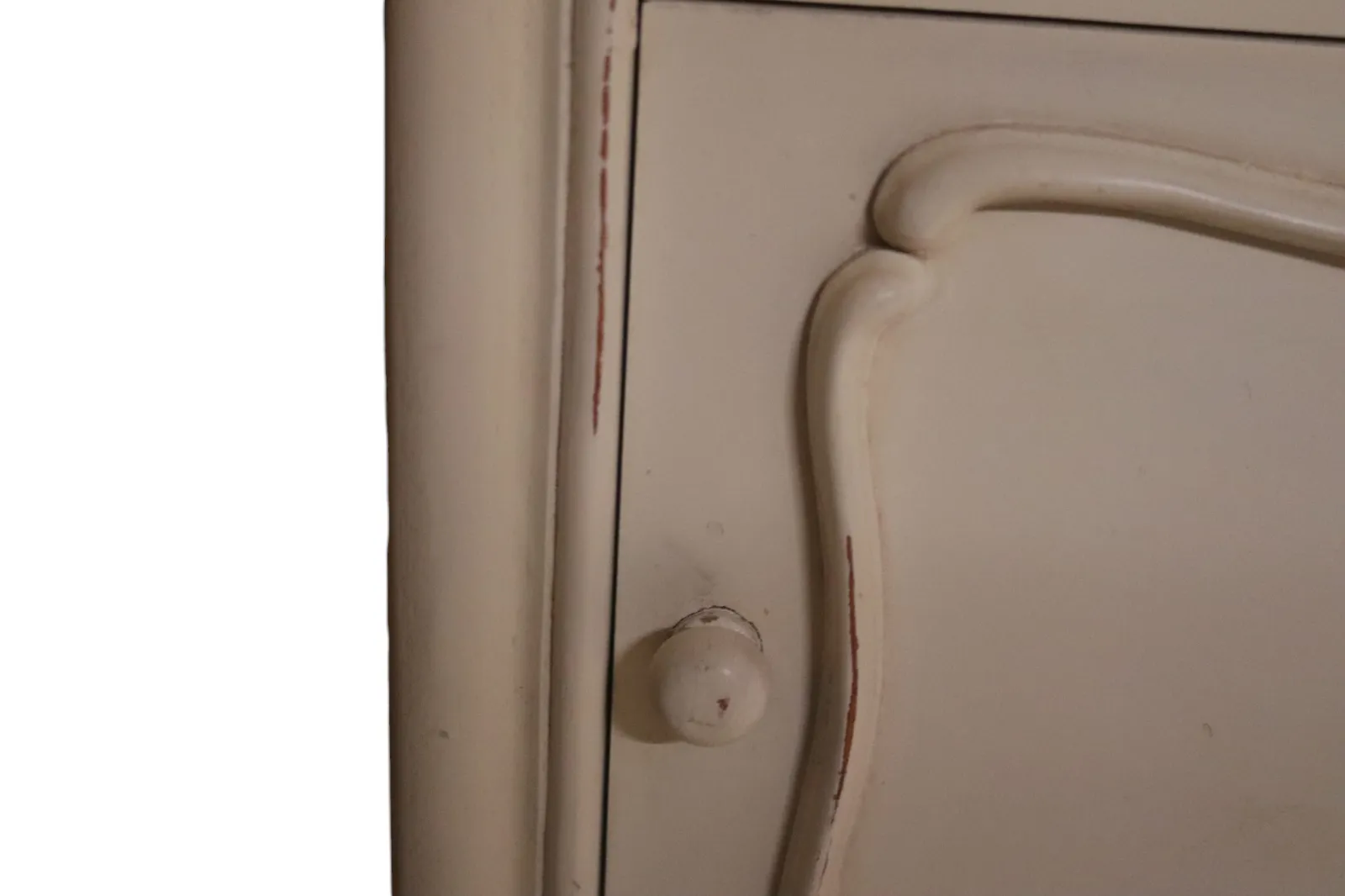 photo for sale Pair Of Vintage White Painted French Provincial Country Style Bedside Cabinets