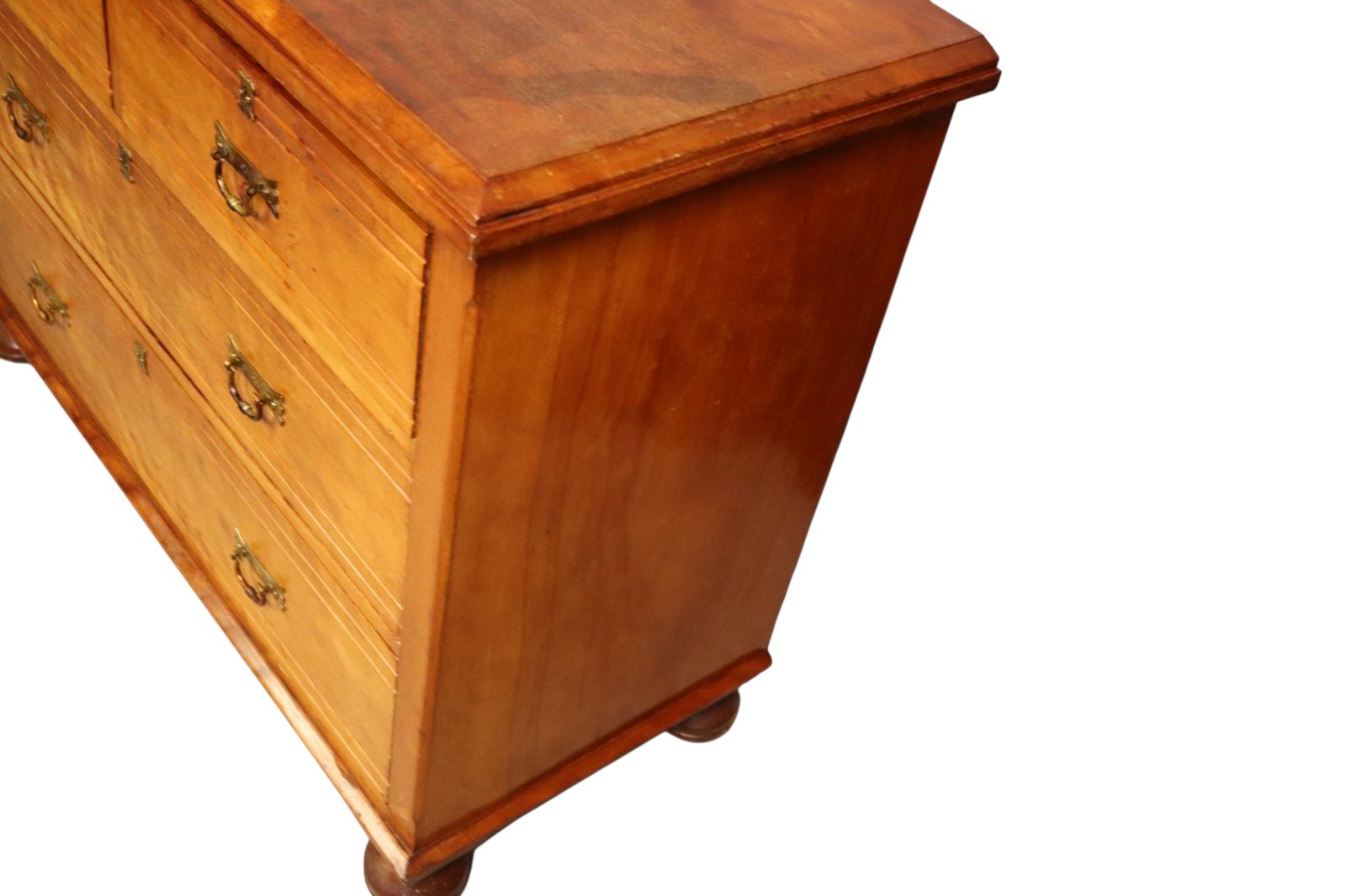photo vinterior Antique Edwardian Satin Walnut Chest Of Drawers