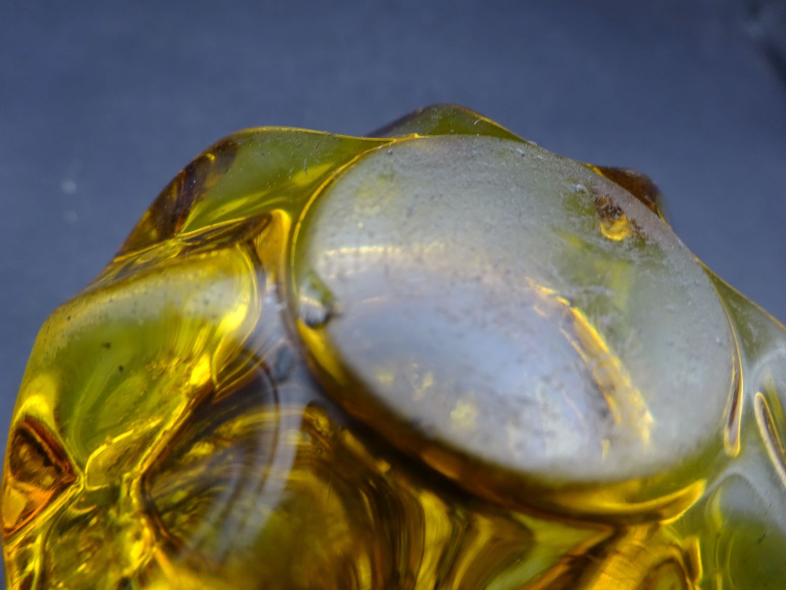 115.0 Victorian Yellow/Amber Glass Door Knob photo