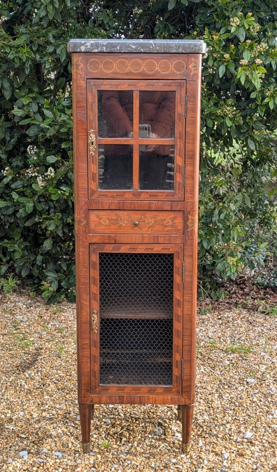 Rare 18th Century French Kingwood & Marble Side Cabinet photo furniture