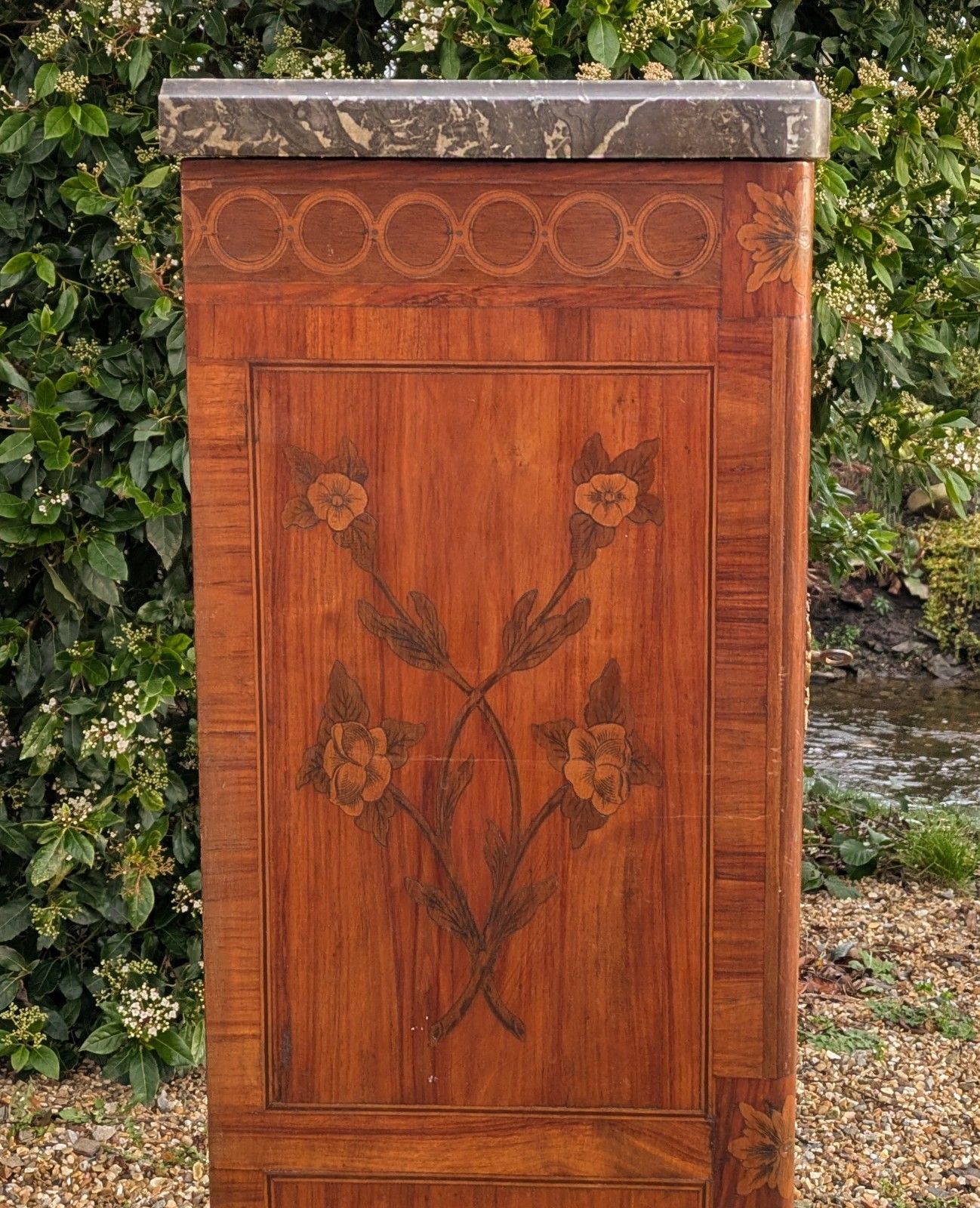 Rare 18th Century French Kingwood & Marble Side Cabinet photo 985.0