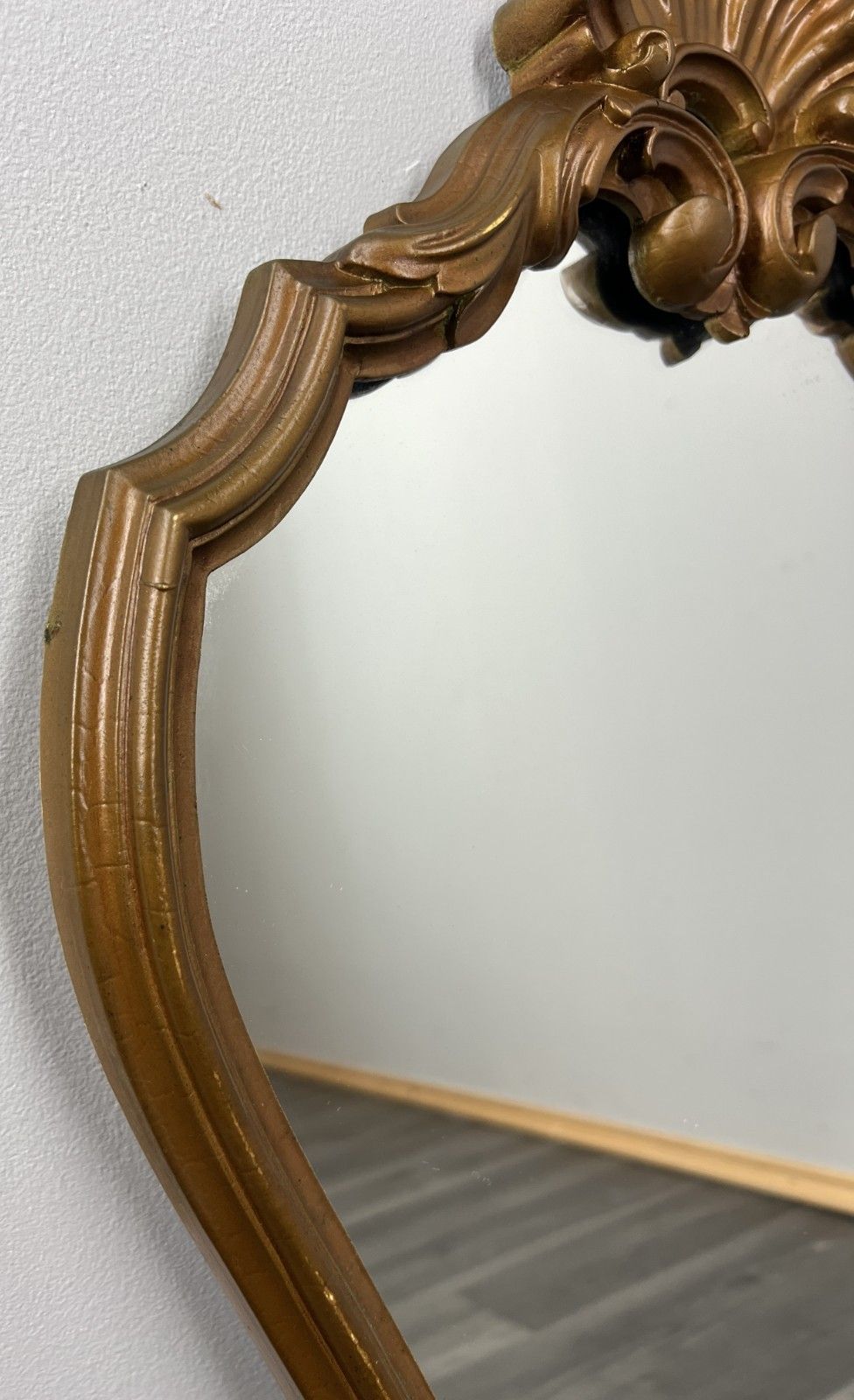Mirror Vintage French Ornate Wall Mirror Gilt Frame Wall Decor Lot 4718 photo Home Decor