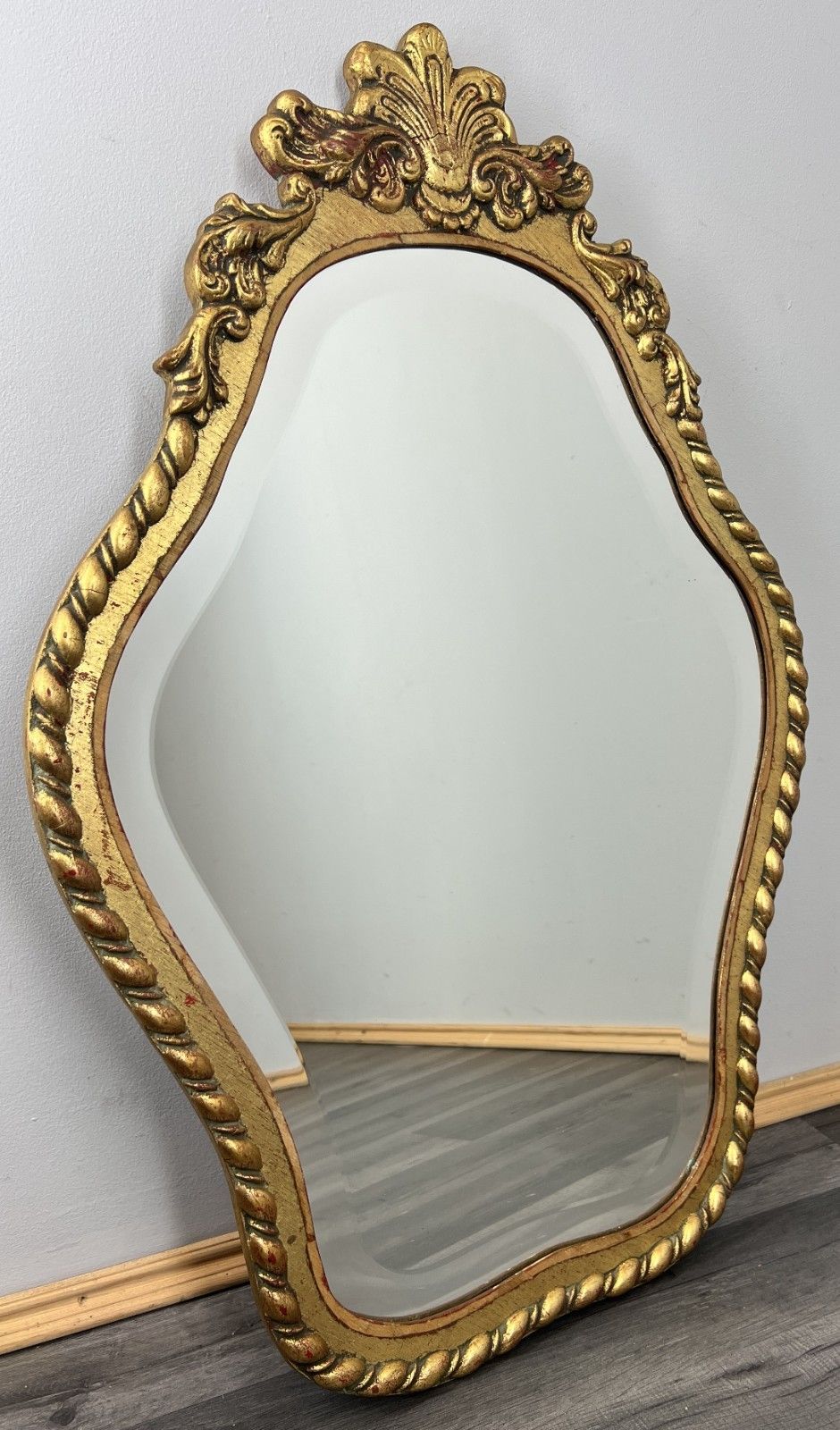 Mirror Vintage French Ornate Wall Mirror Gold Finish Wall Decor Lot 4716 photo furniture