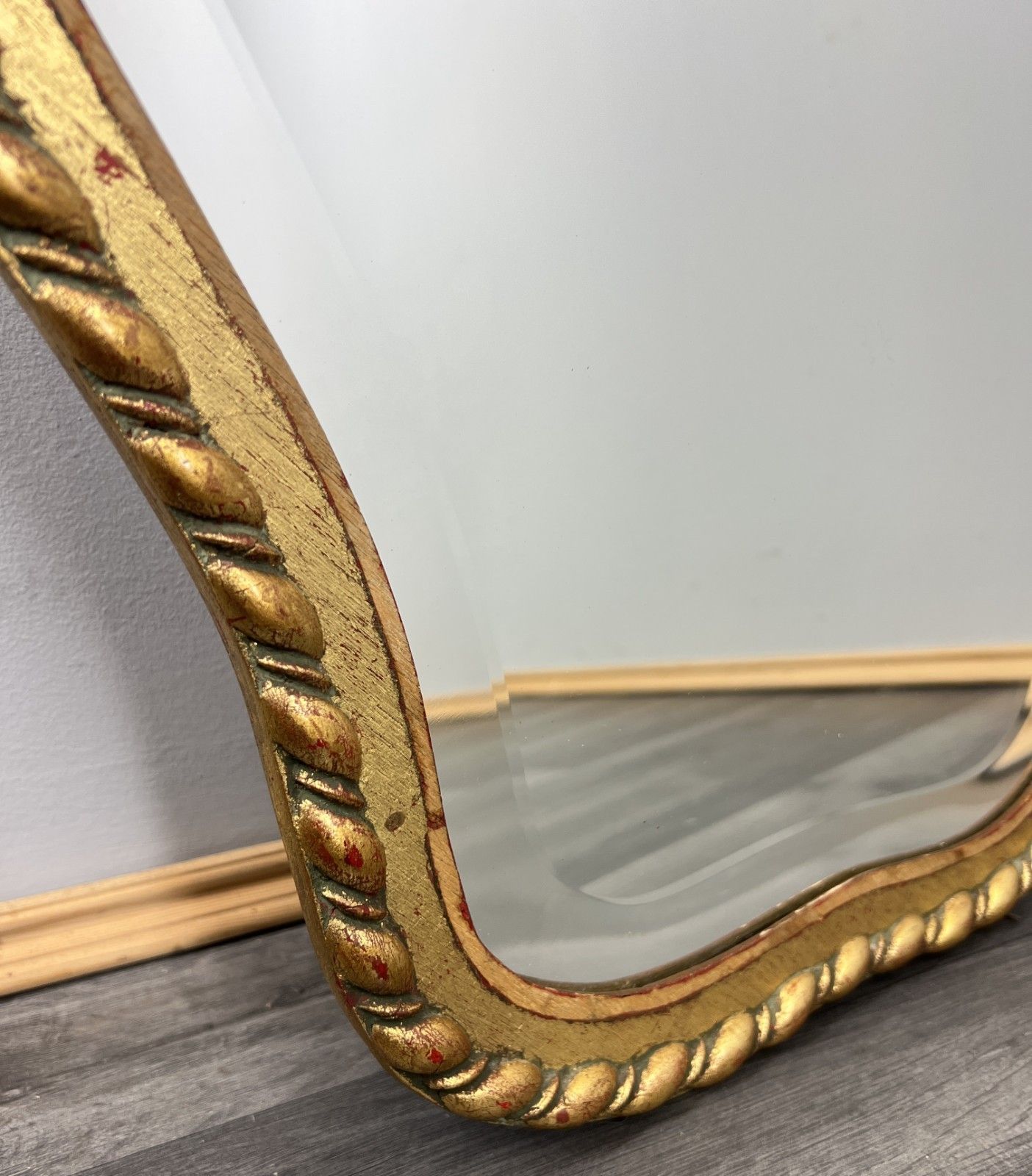 Mirror Vintage French Ornate Wall Mirror Gold Finish Wall Decor Lot 4716 photo vinterior