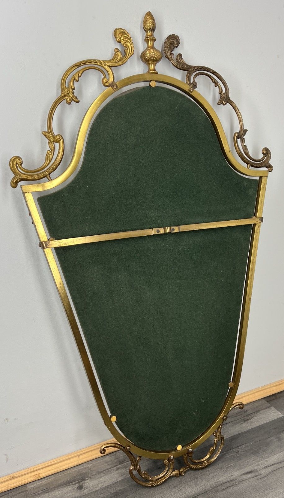 Mirror Vintage French Ornate Metal Wall Mirror Gold Finish Wall Decor Lot 4710 photo buy