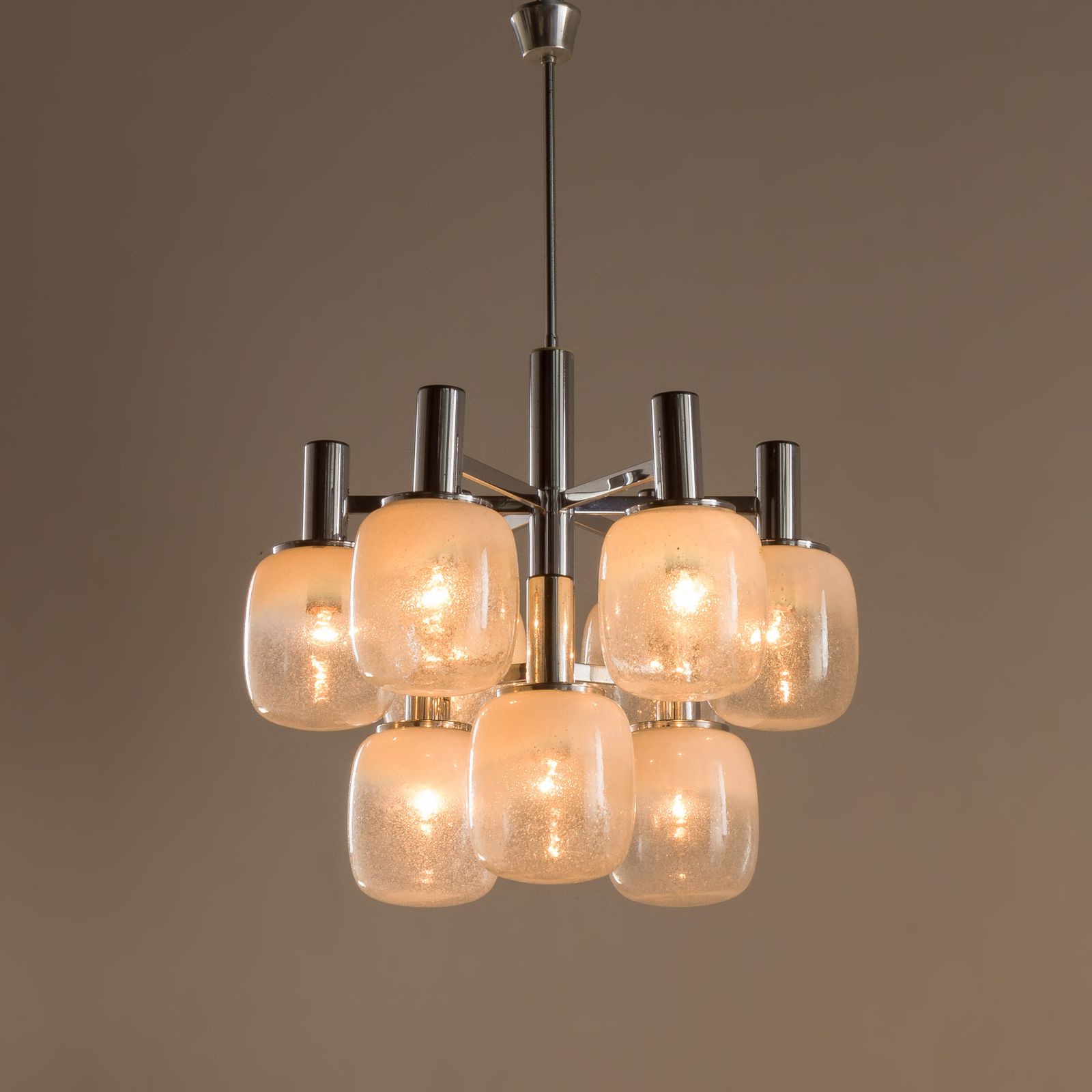 Targetti Sankey Murano Glass Chandelier, 1970s