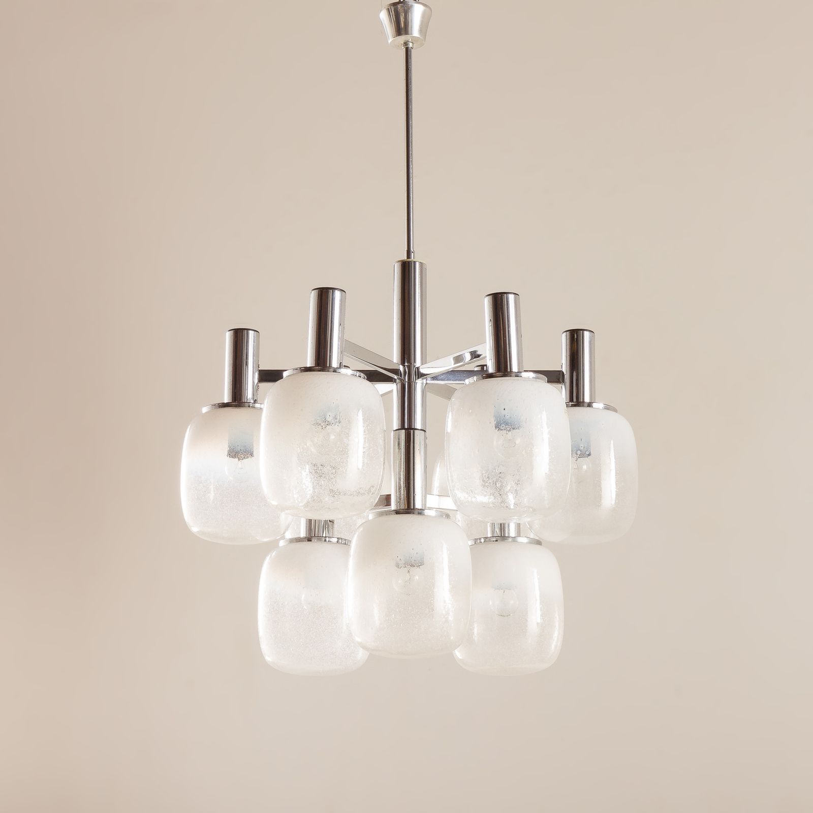 Targetti Sankey Murano Glass Chandelier, 1970s photo Lighting