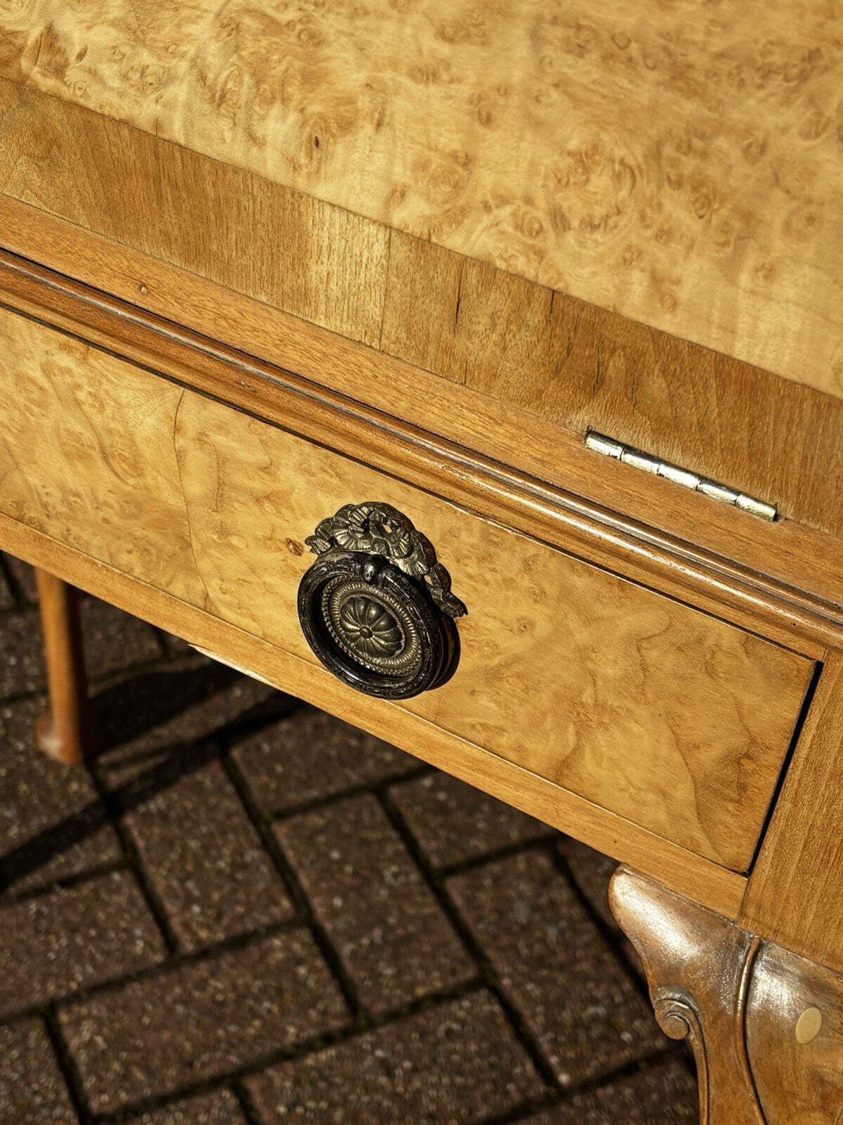 photo furniture Original Art Deco Birds Eye Maple Cocktail Cabinet With Fitted Interior & Drawer