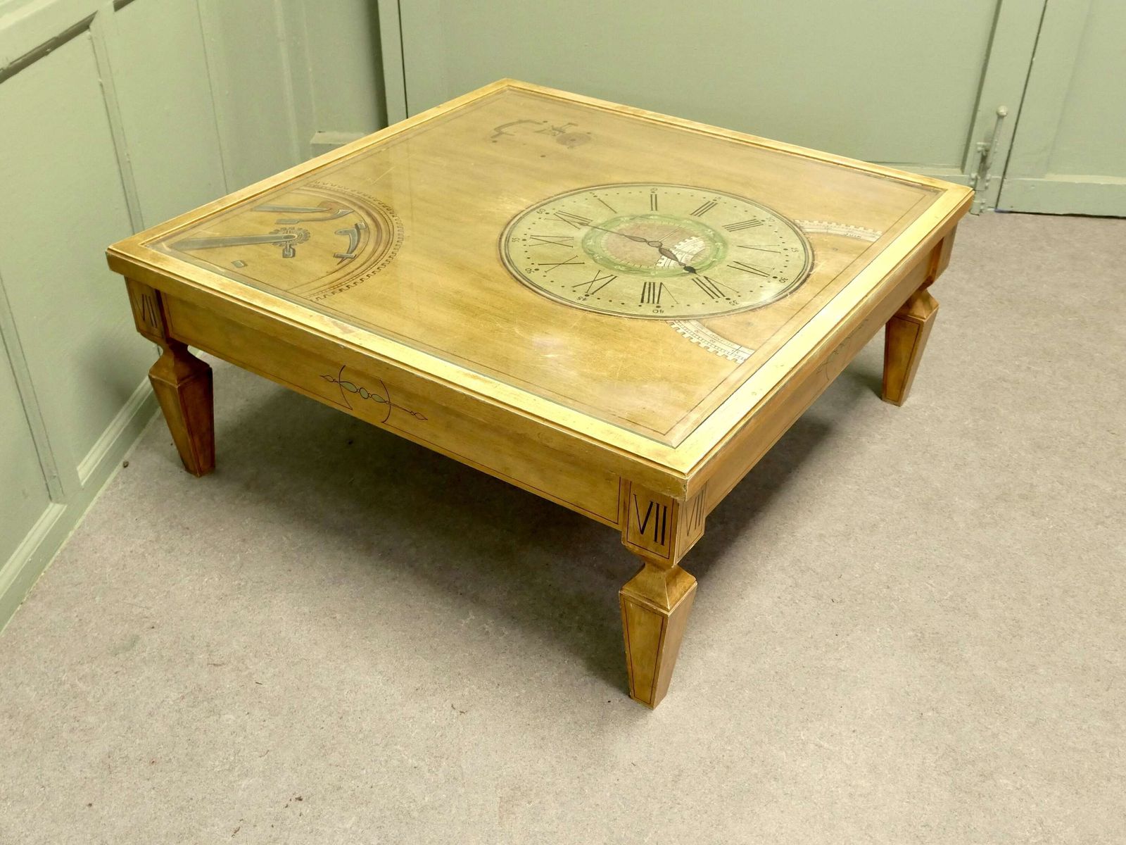 Quirky French 7 O’clock Style Coffee Table A Fun 1960s Design Coffee Table photo for sale
