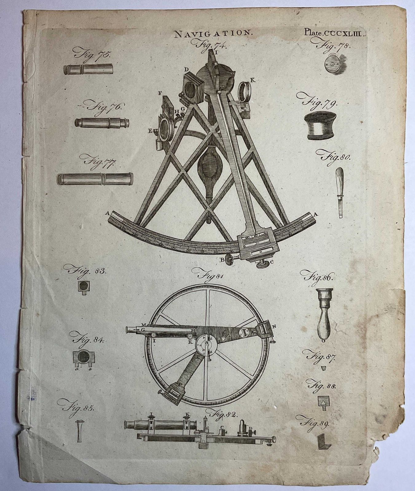photo furniture Antique Original Set Of 9 Georgian Book Plates.