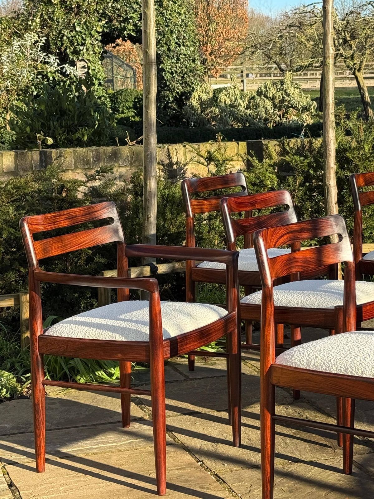 Eight H W Klein For Bramin Rosewood Dining Chairs Denmark 1960 photo vintage