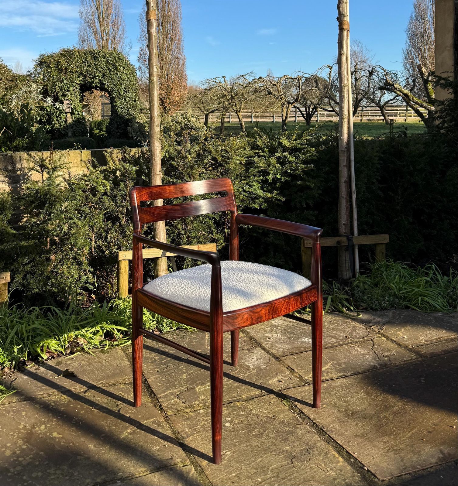 Furniture Eight H W Klein For Bramin Rosewood Dining Chairs Denmark 1960 photo