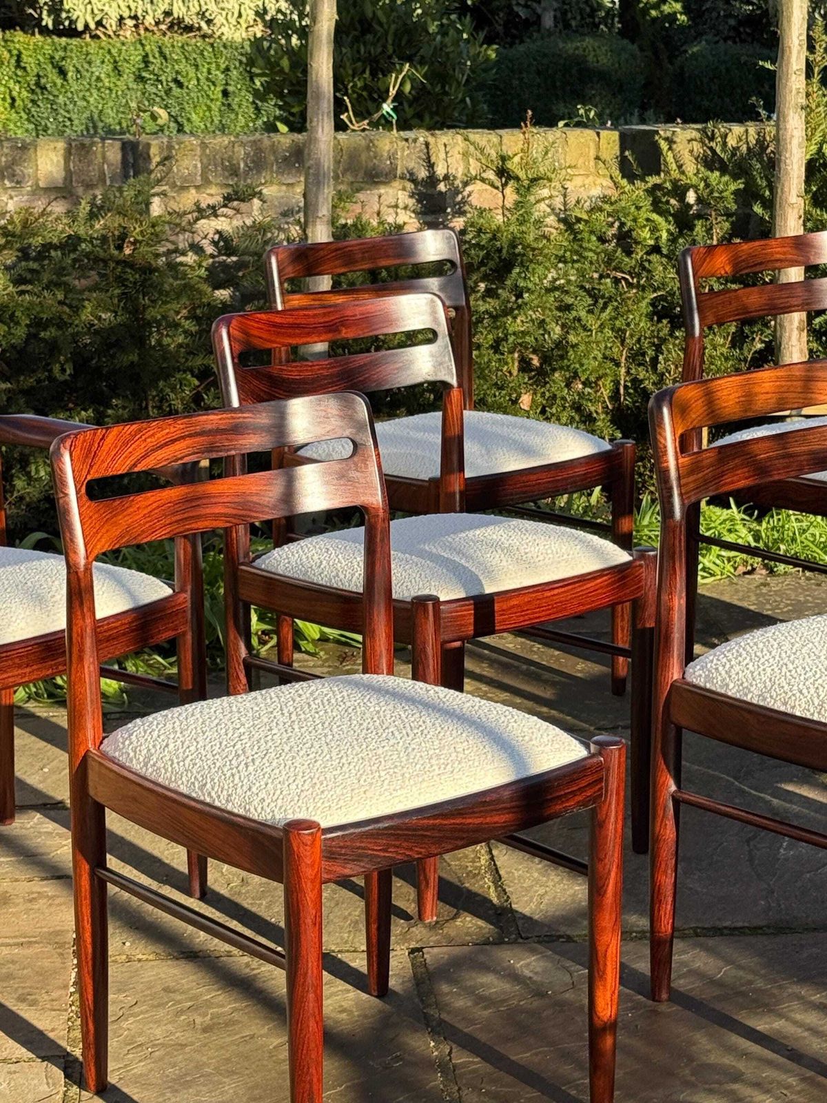 photo vintage Eight H W Klein For Bramin Rosewood Dining Chairs Denmark 1960