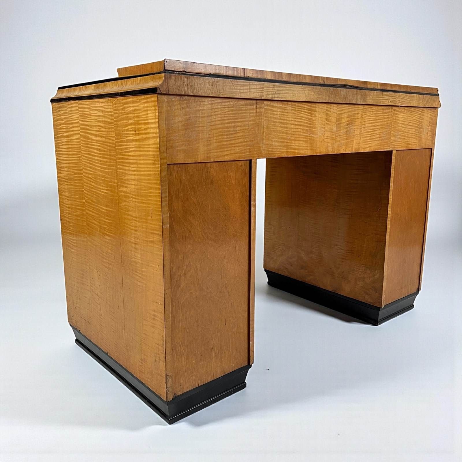 Art Deco Desk Attributed To Heal’s, London – Satin Birchwood photo Furniture