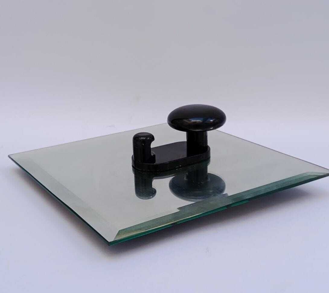 Set Of 3 Coat Hooks Designed By Carlo Bartoli Con E Con Vintage Space Age On Glass Base photo Furniture