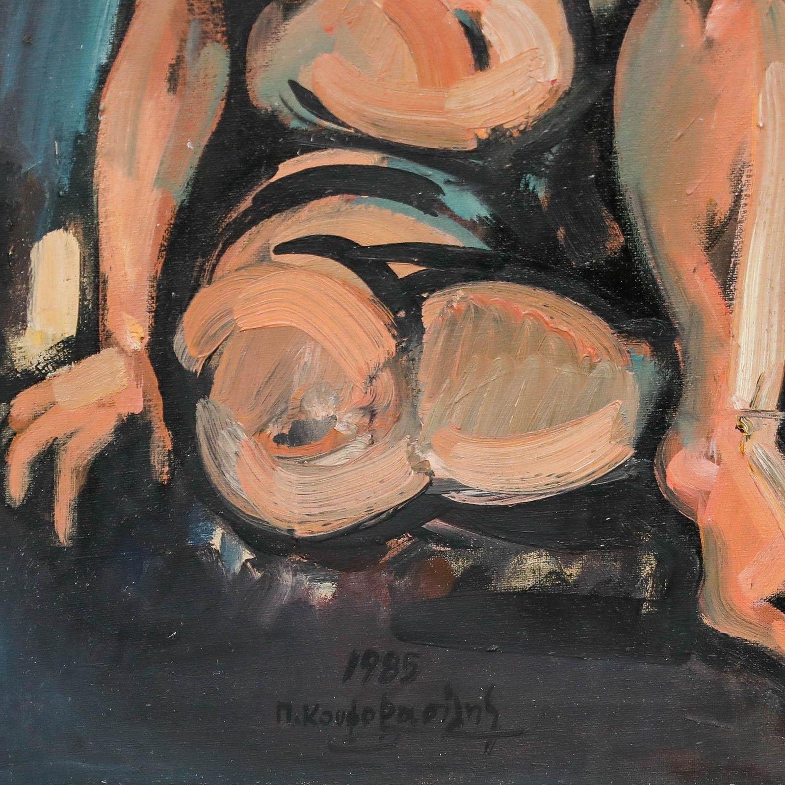 Petros Koufovassilis (B.1949) 1985 Oil, Seduction photo vinterior