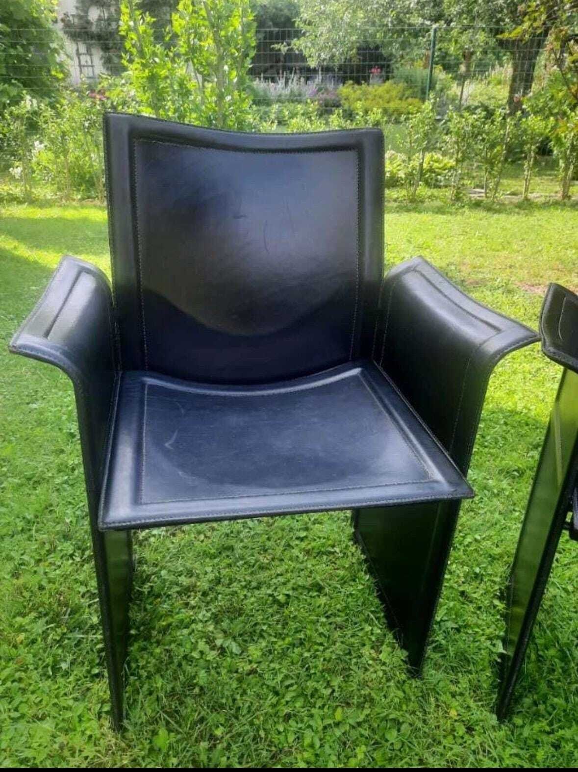 photo furniture 1 Of 6 Korium Chairs In Black Leather, Tito Agnoli For Matteo Grassi, 1980s, Designer Chairs , Vintage Furniture