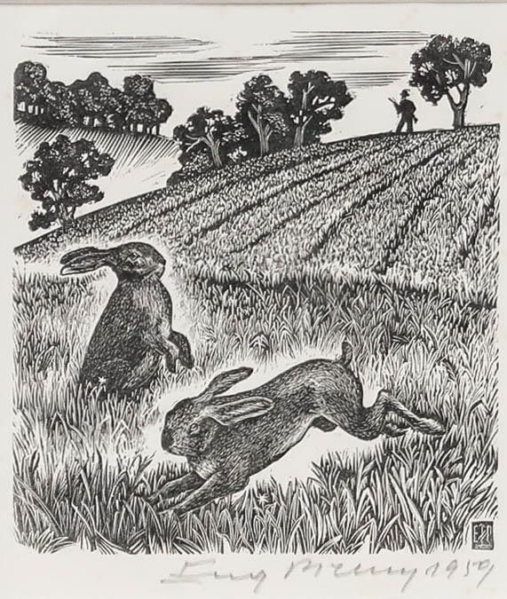 Eugene Pichell (1905 1976) Framed 1959 Wood Engraving, On The Coombe photo furniture