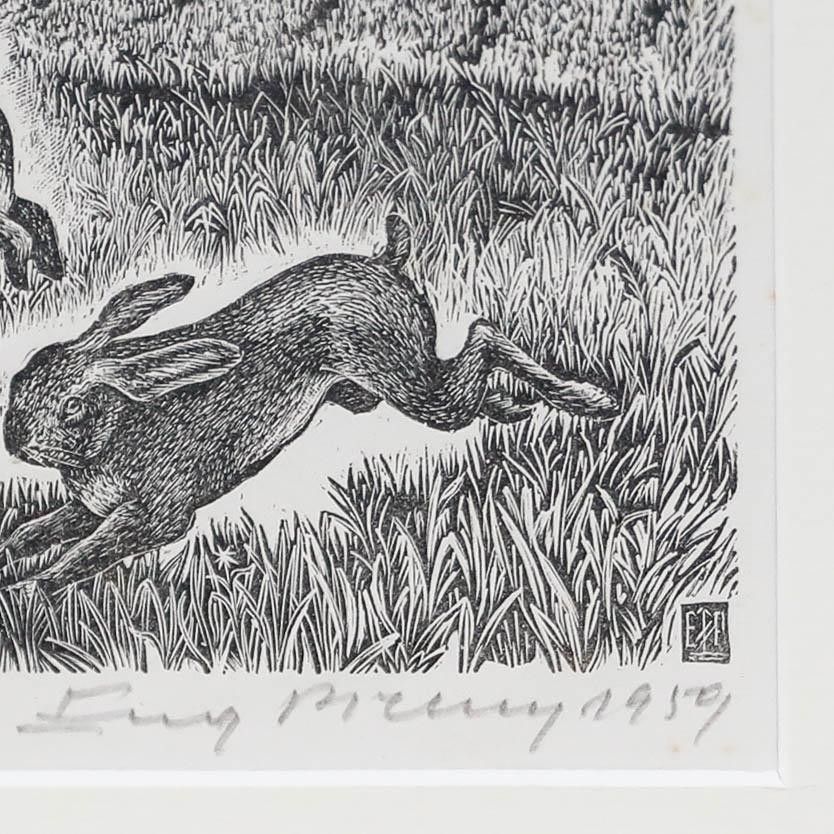 Eugene Pichell (1905 1976) Framed 1959 Wood Engraving, On The Coombe photo vinterior