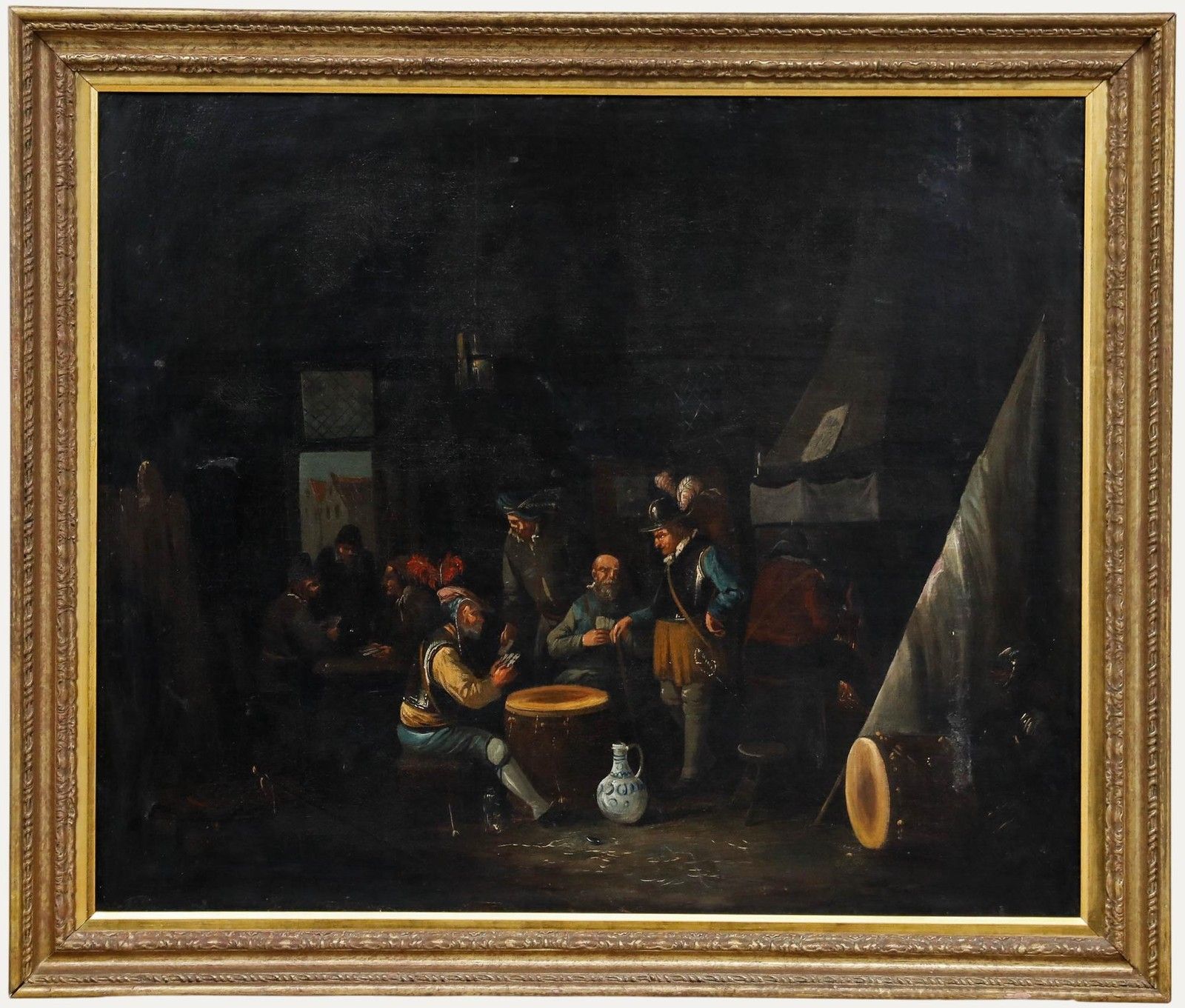 Style Of Adriaen Van Ostade (1610 1685) 19th Century Oil, Playing Cards